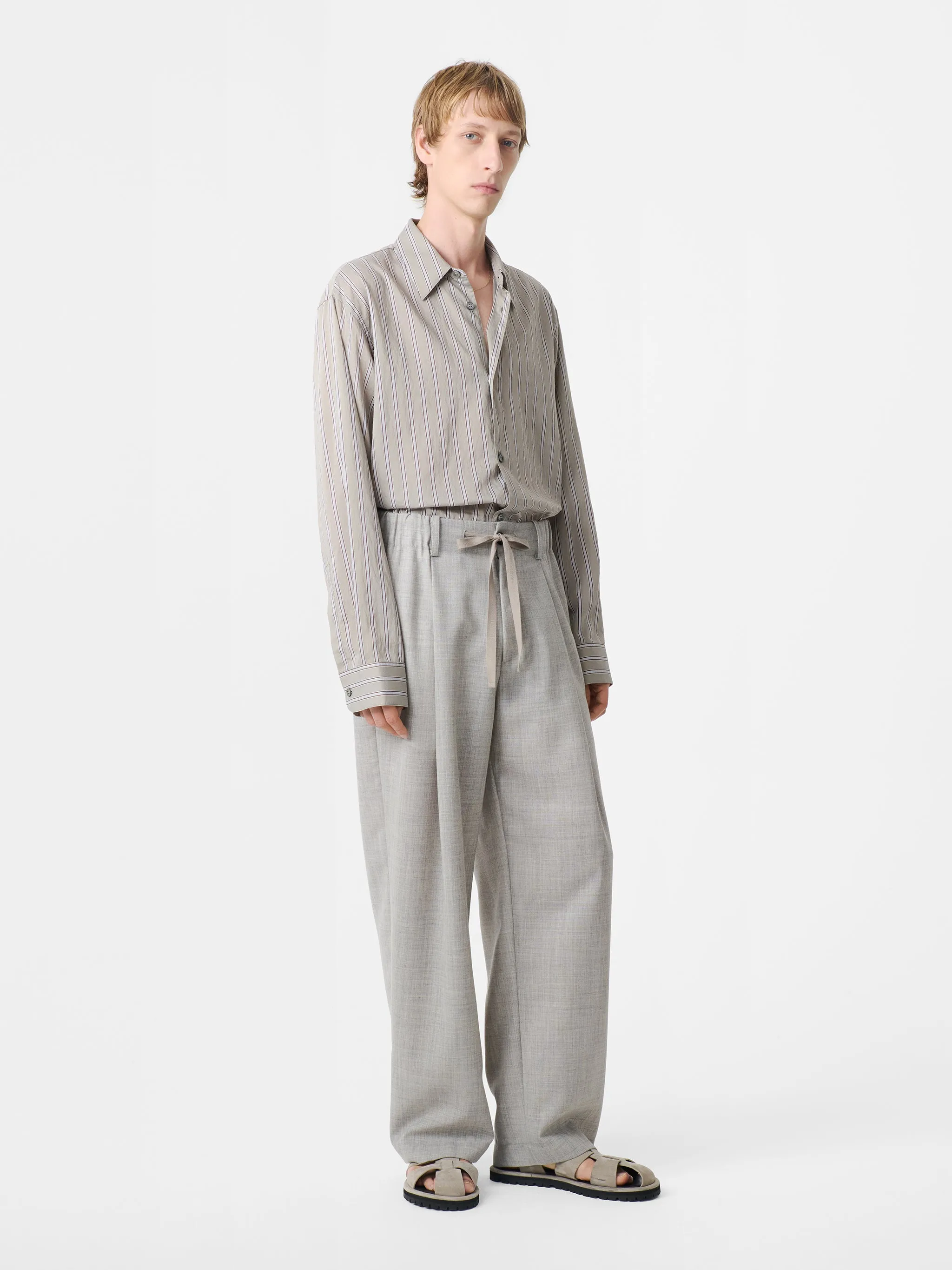 Noam Tropical Wool Pant in Ice Melange sold by Studio Nicholson product image thumbnail 3