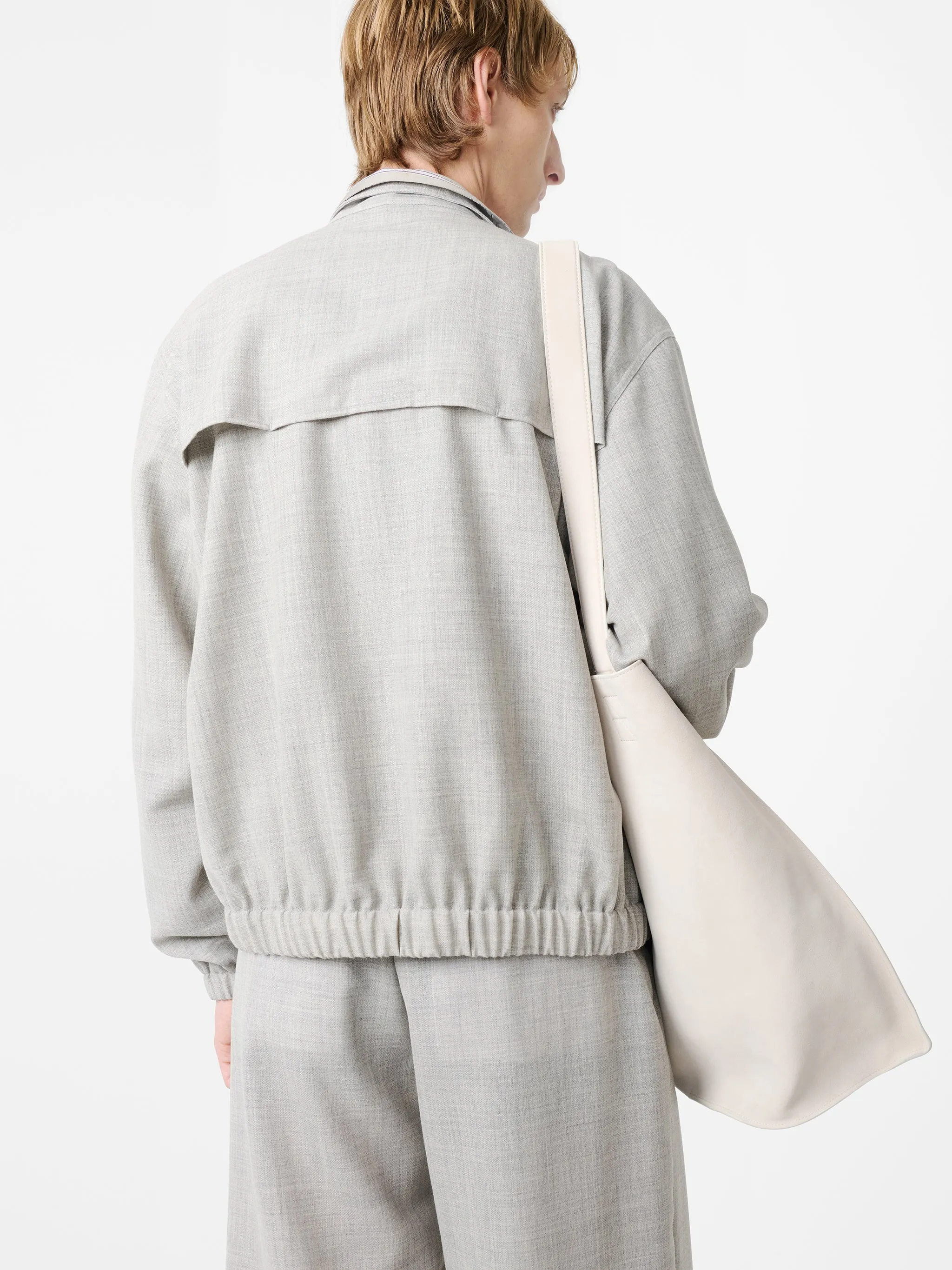 Harle Tropical Wool Jacket in Ice Melange sold by Studio Nicholson product image thumbnail 5