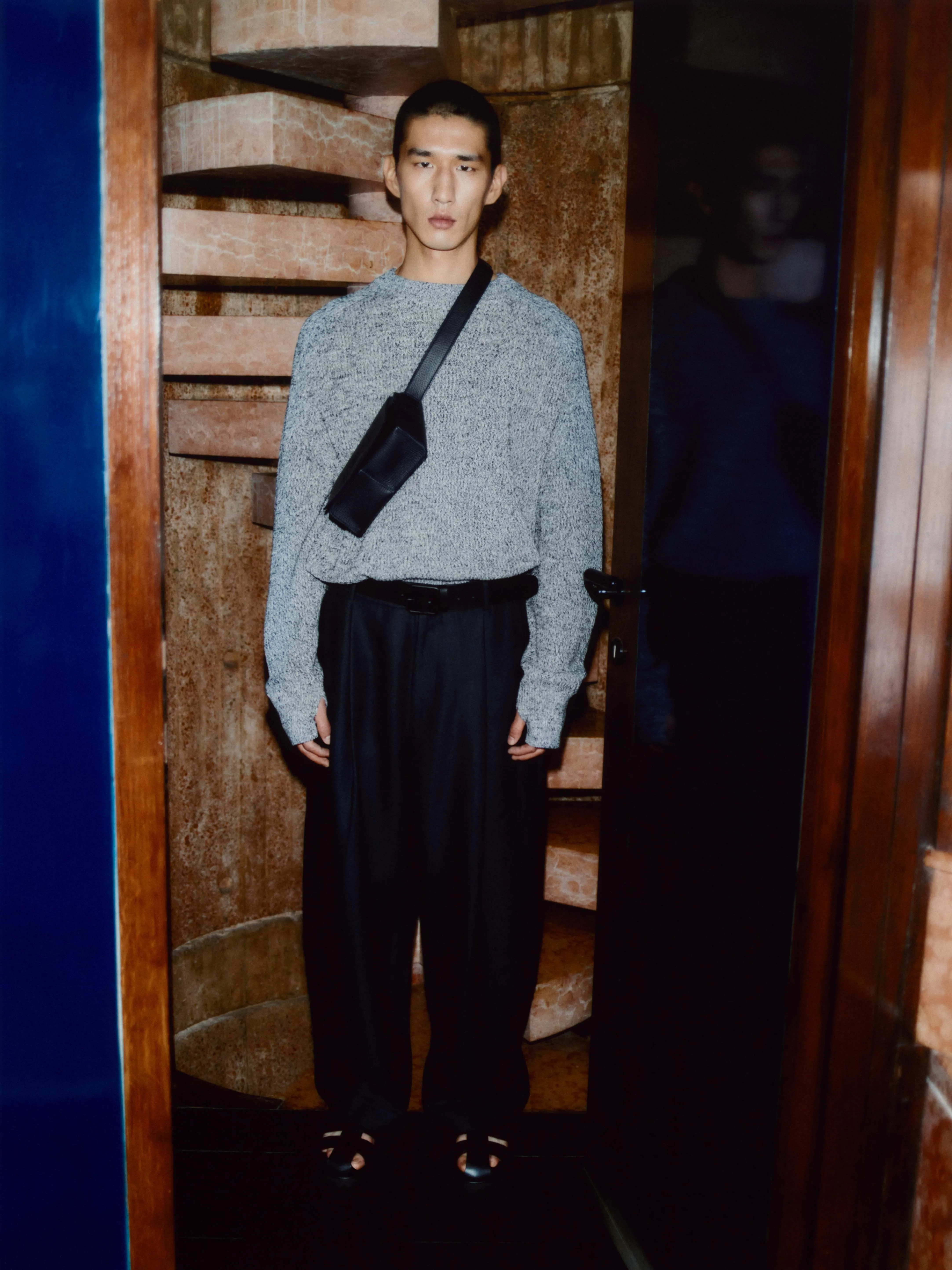 Ellis Linen Pant in Darkest Navy sold by Studio Nicholson product image thumbnail 2