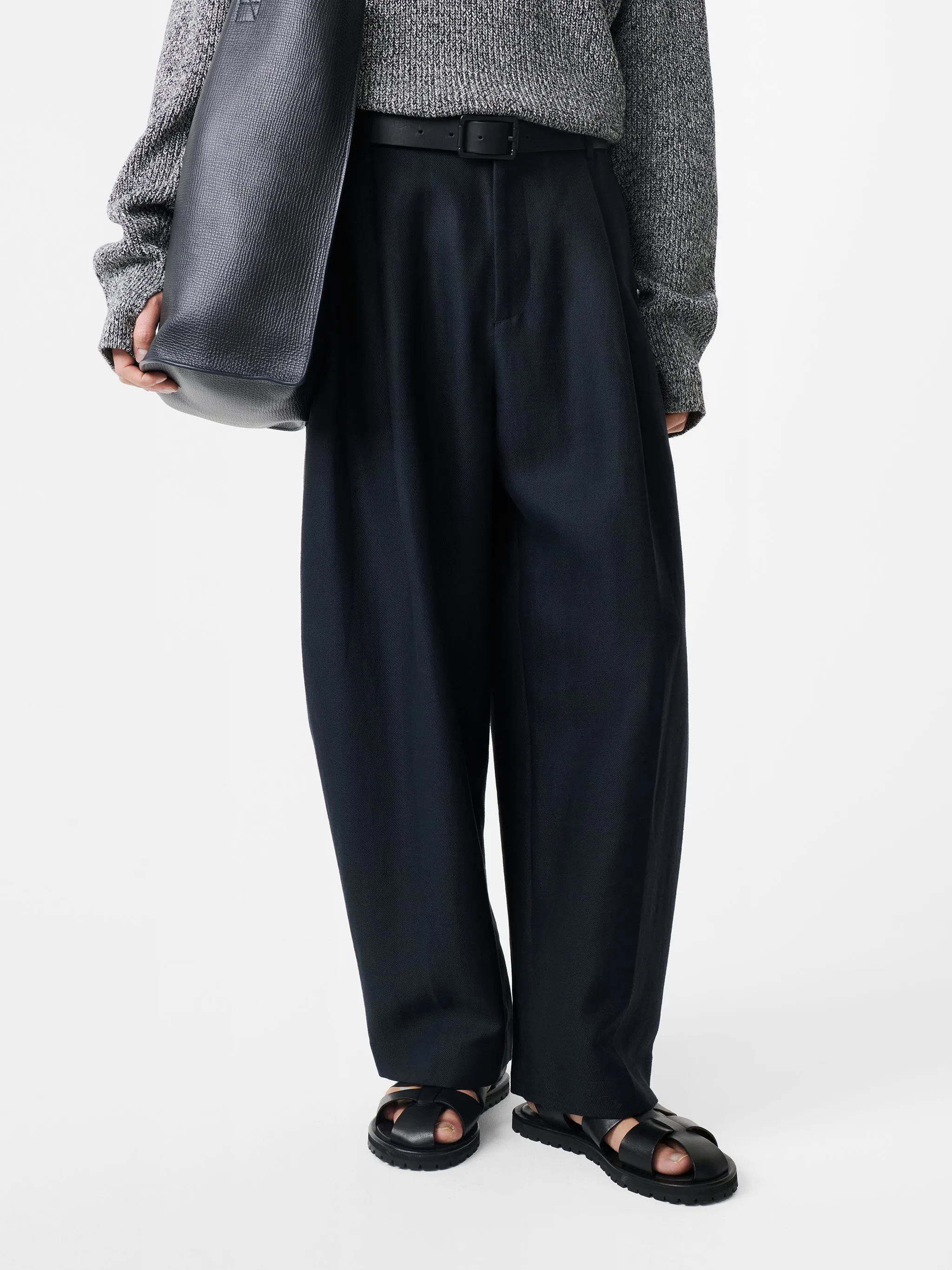 Ellis Linen Pant in Darkest Navy sold by Studio Nicholson product image thumbnail 5