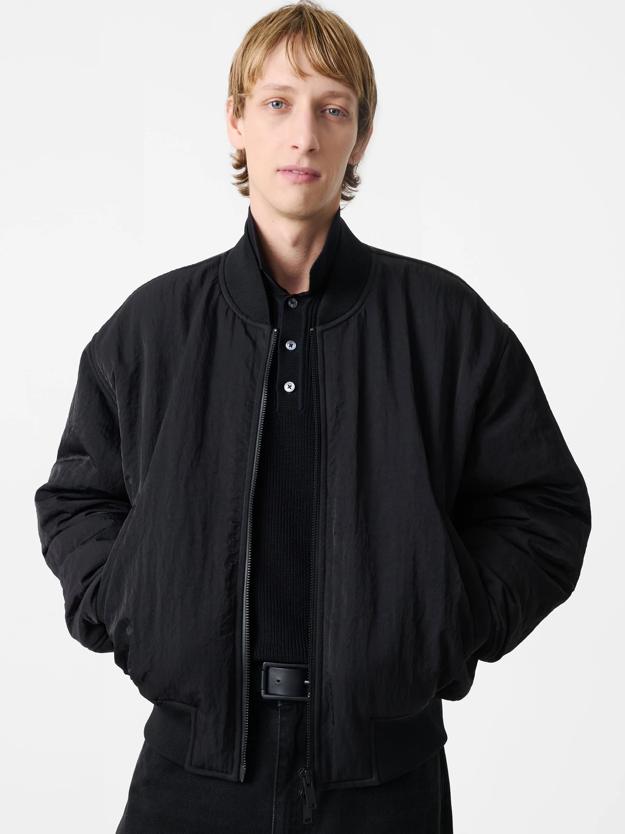 Blade Bomber Jacket in Black sold by Studio Nicholson product image thumbnail 2