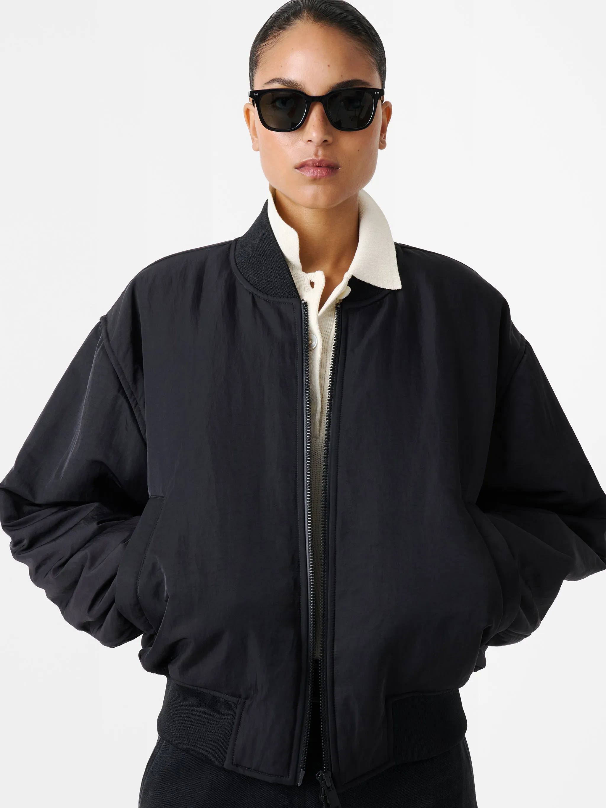 Blade Bomber Jacket in Black sold by Studio Nicholson product image thumbnail 3