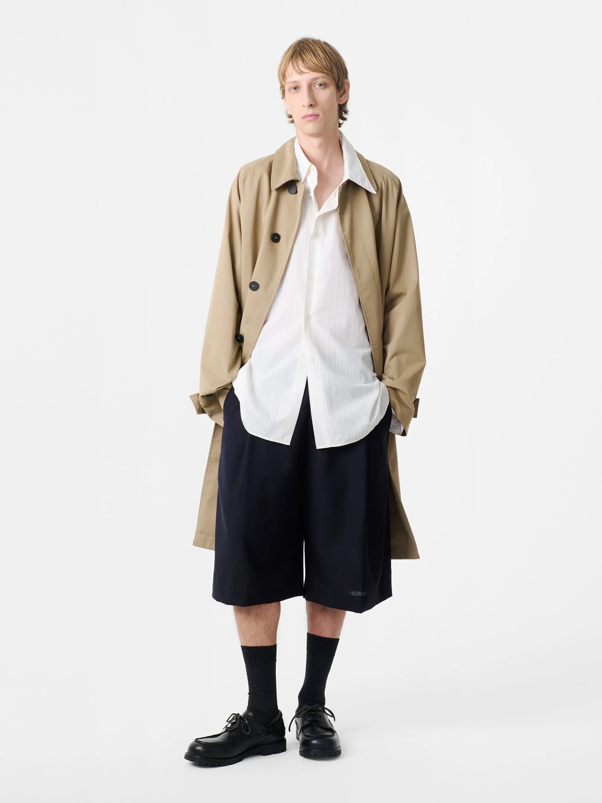 Fowld Short in Darkest Navy sold by Studio Nicholson