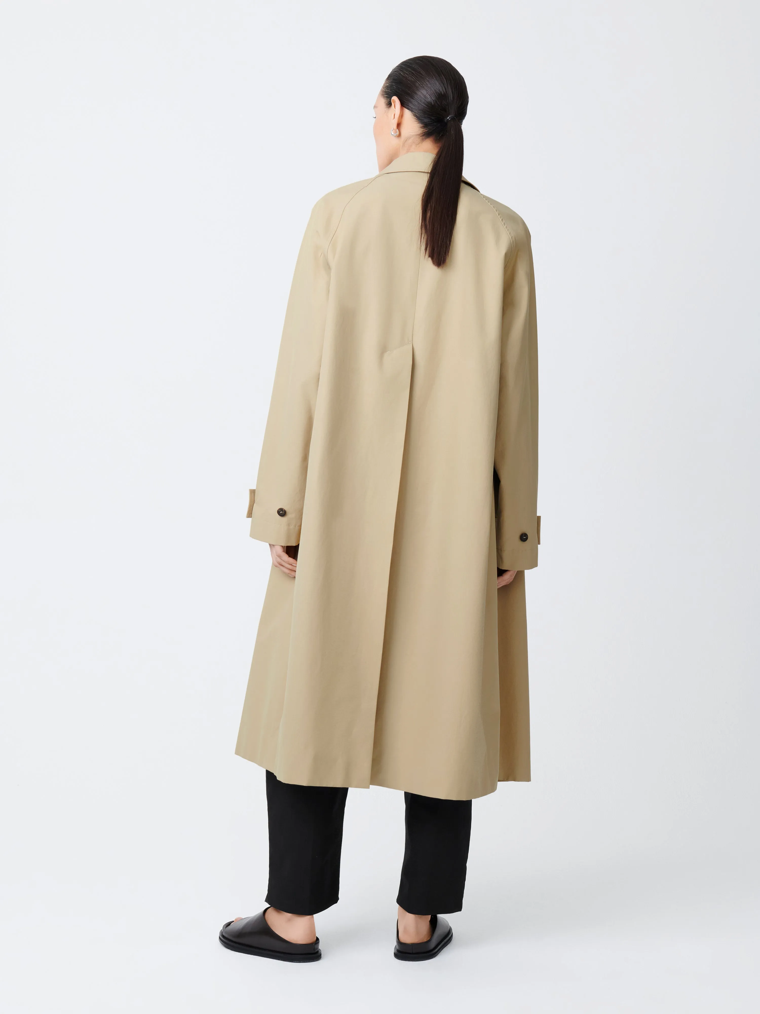 Holin Technical Cotton Coat in Tan sold by Studio Nicholson product image thumbnail 5