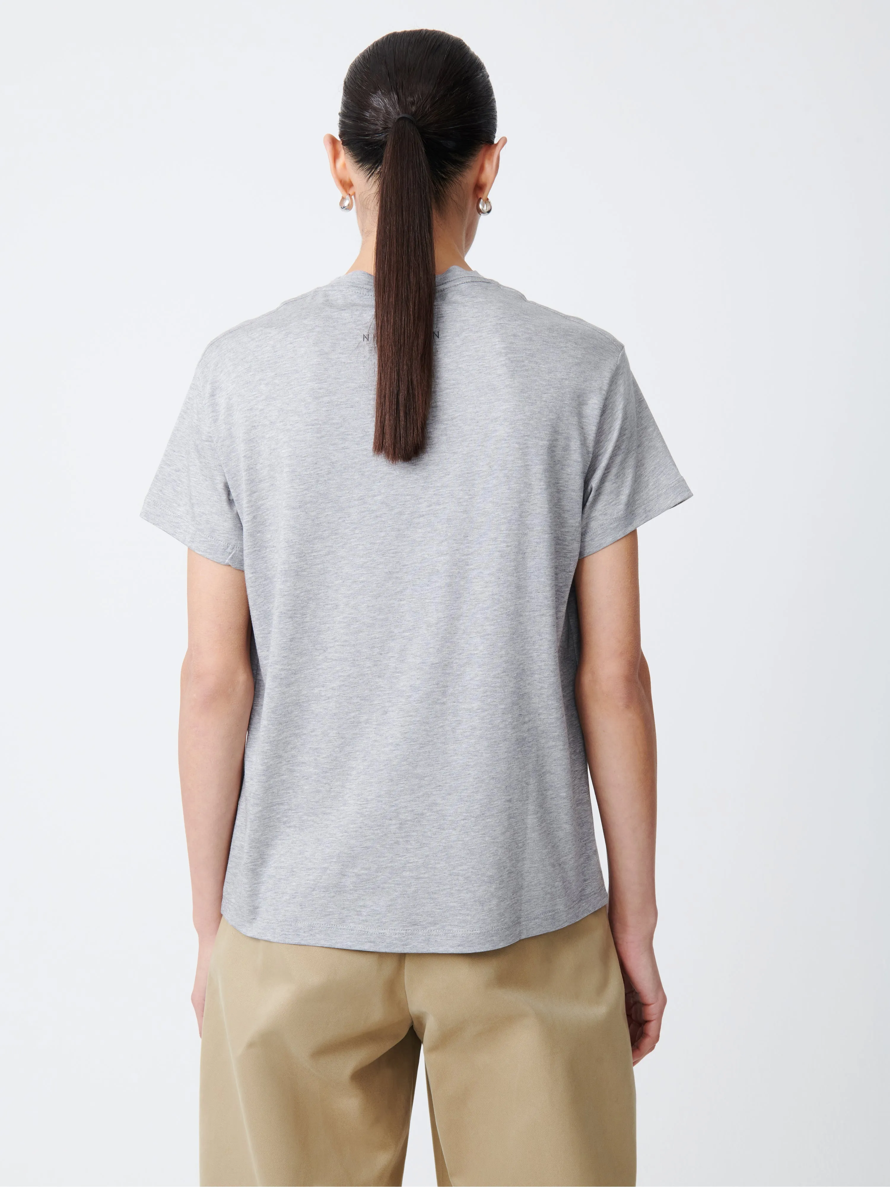 Marine T-Shirt in Grey Marl sold by Studio Nicholson product image thumbnail 4