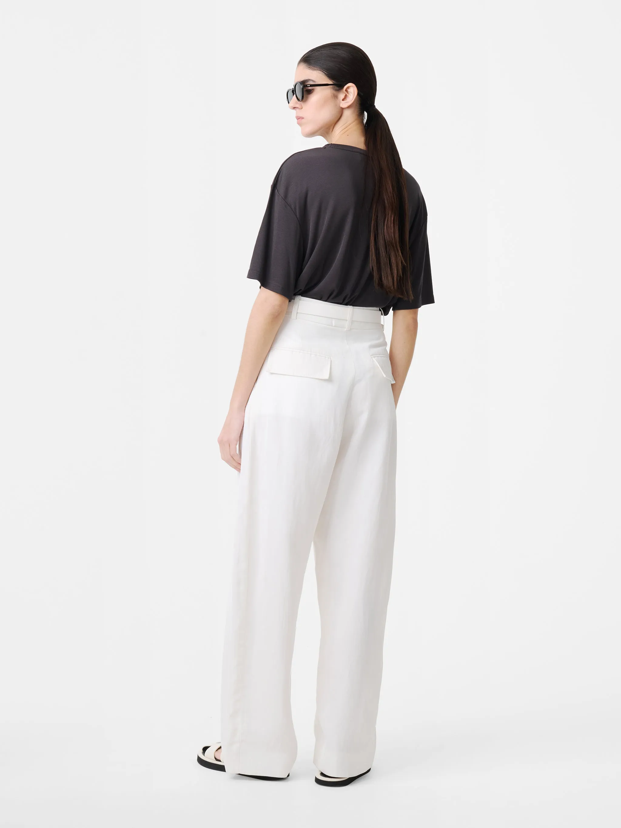 Myers Linen Pant in Parchment sold by Studio Nicholson product image thumbnail 3