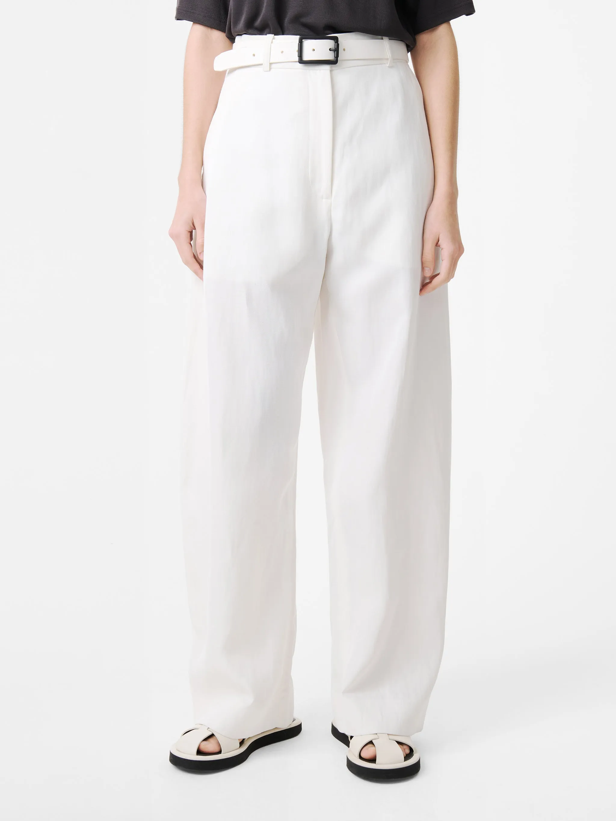Myers Linen Pant in Parchment sold by Studio Nicholson product image thumbnail 5