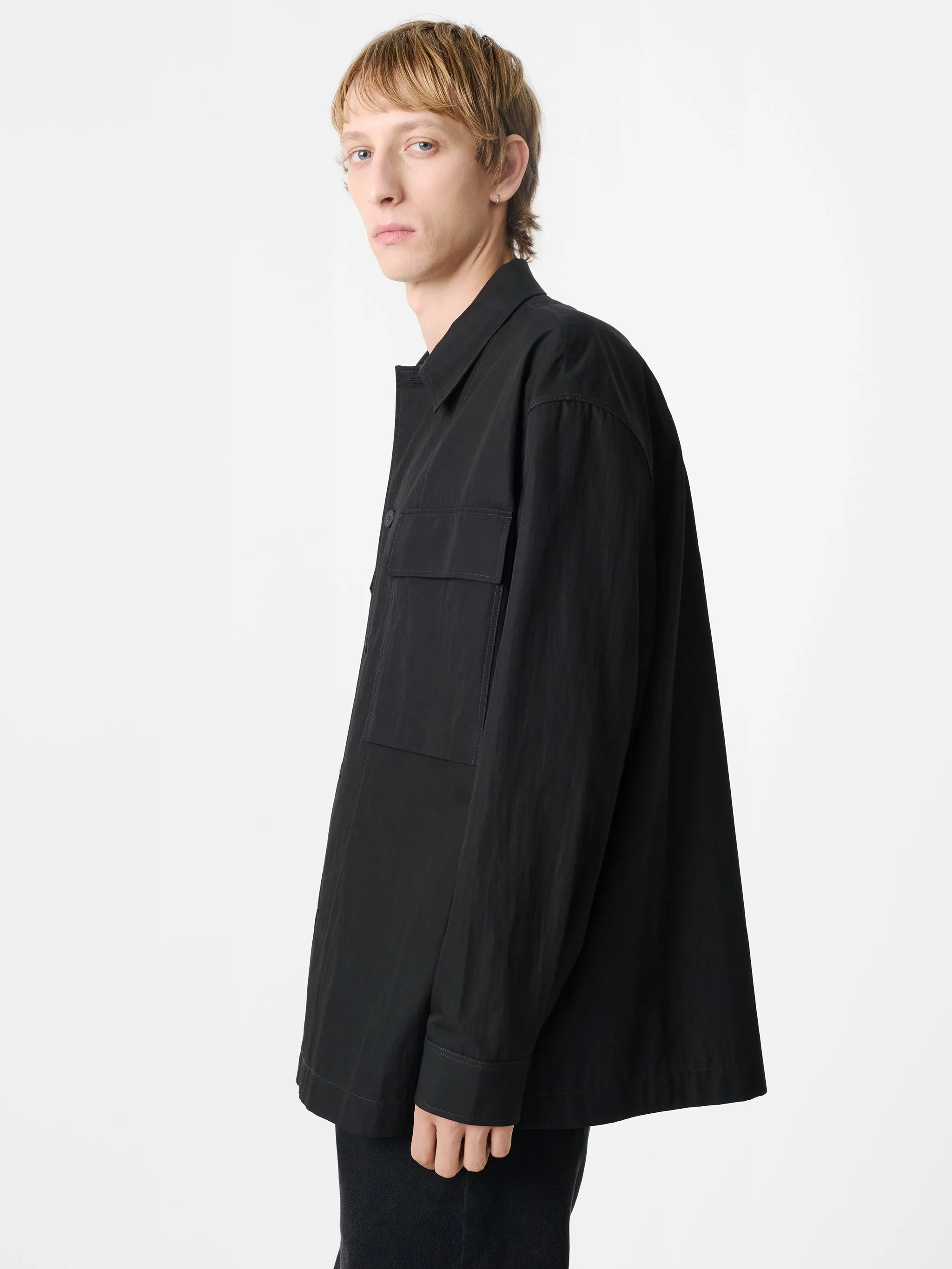 Landi Shirt in Black sold by Studio Nicholson product image thumbnail 4