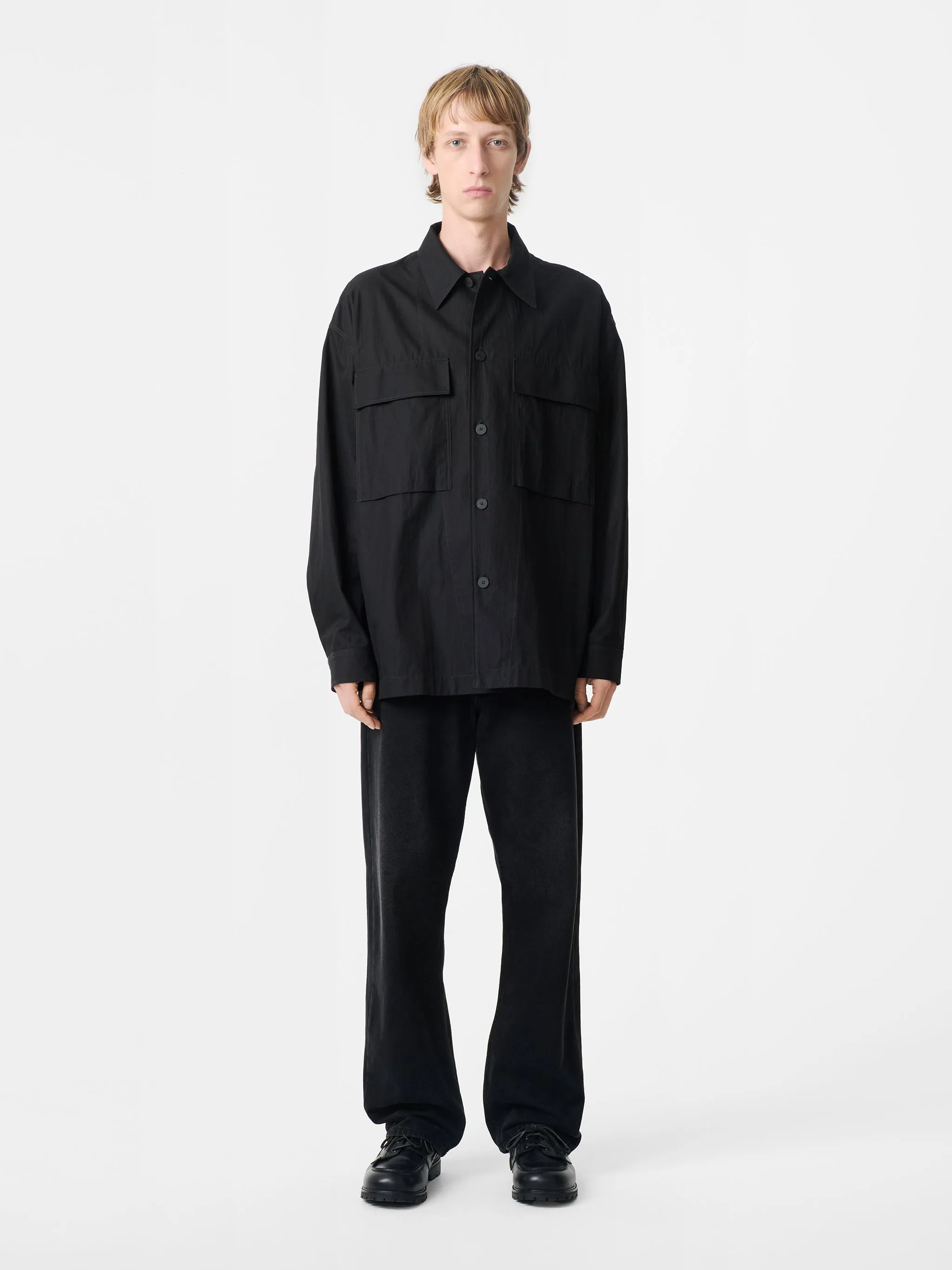 Landi Shirt in Black sold by Studio Nicholson
