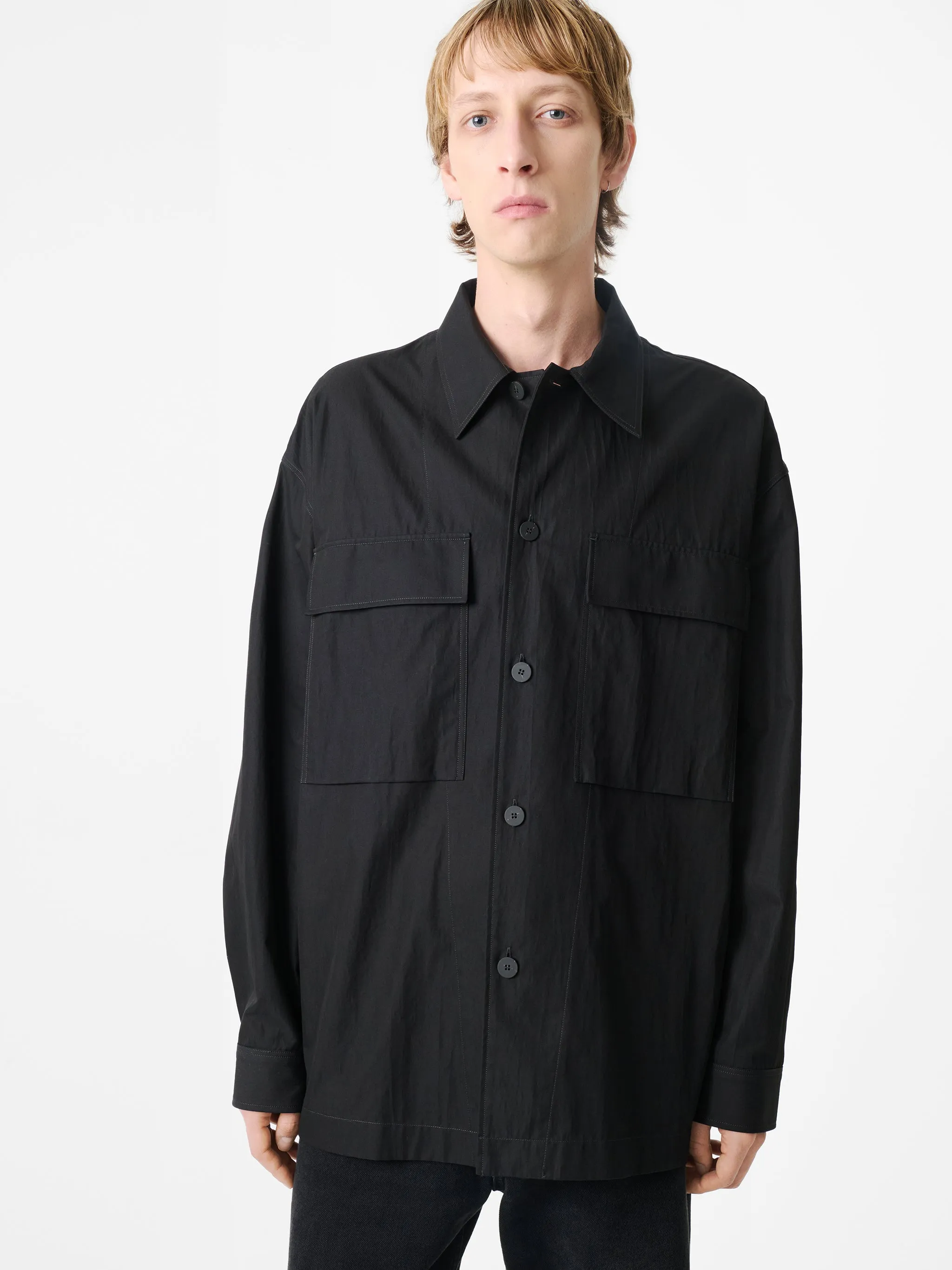 Landi Shirt in Black sold by Studio Nicholson product image thumbnail 2
