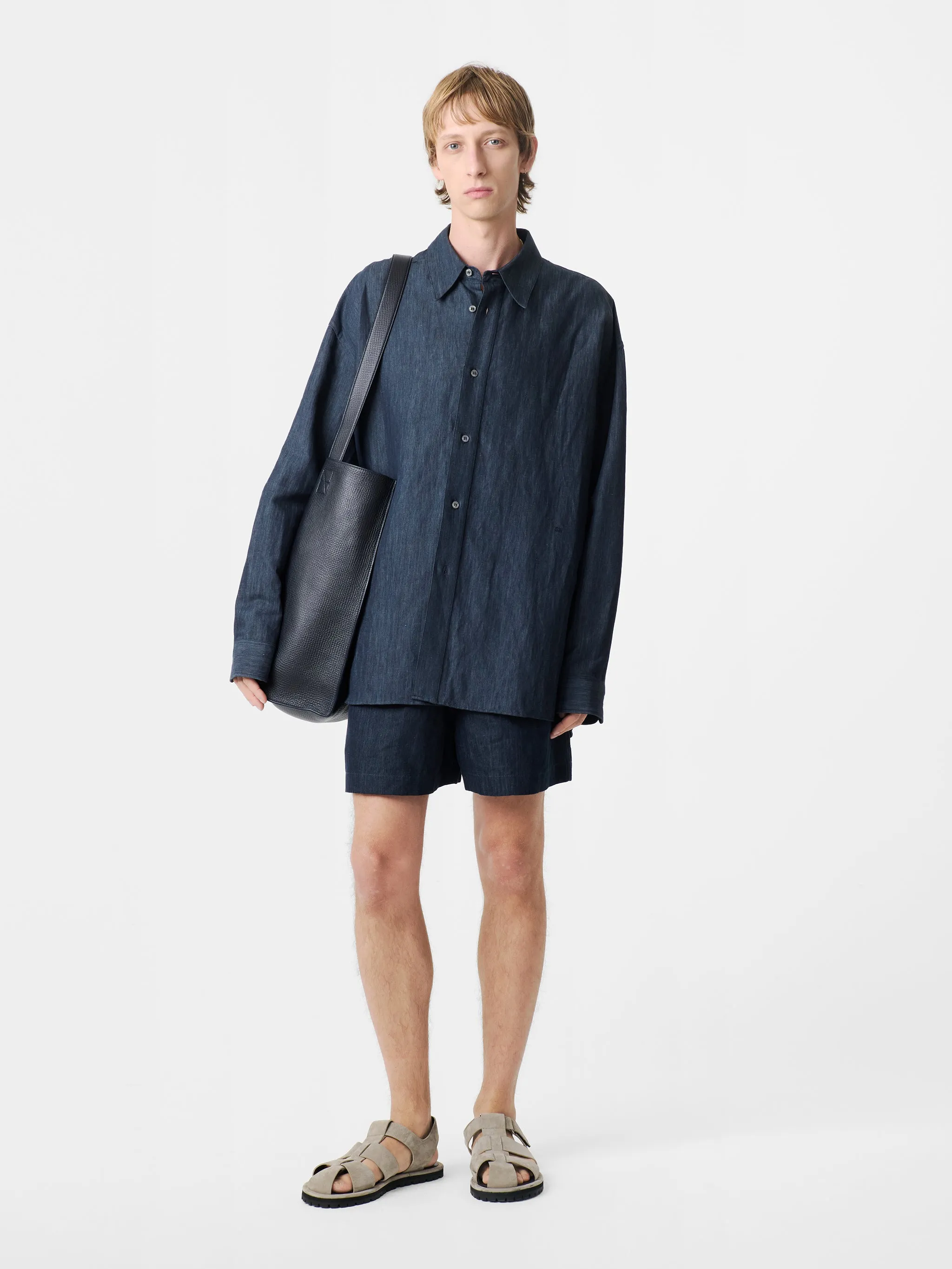 Oli Shirt in Indigo sold by Studio Nicholson product image thumbnail 2