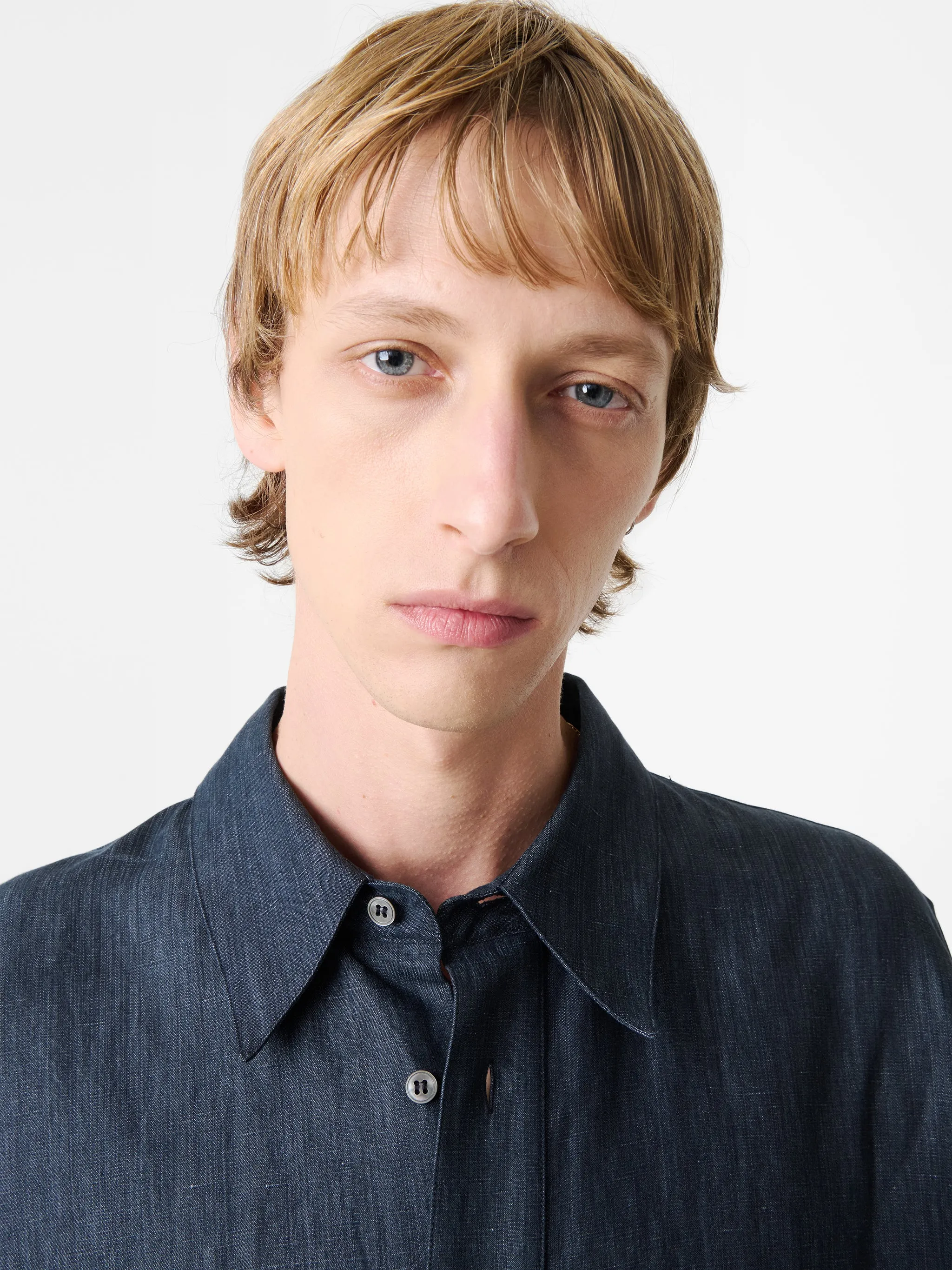 Oli Shirt in Indigo sold by Studio Nicholson product image thumbnail 3
