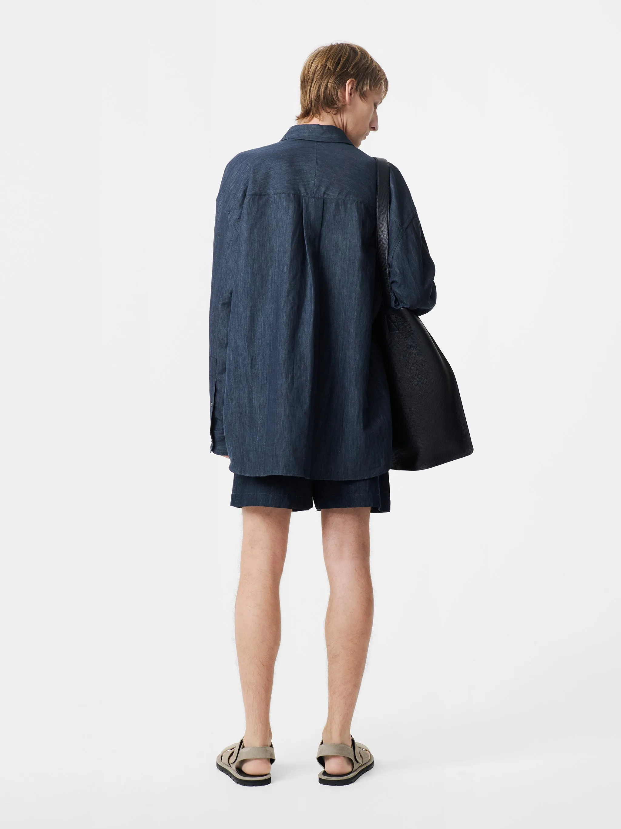 Oli Shirt in Indigo sold by Studio Nicholson product image thumbnail 5