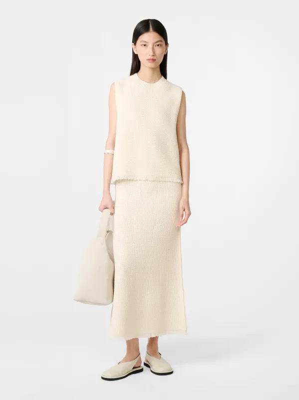 Rye Skirt in Cream made by Studio Nicholson