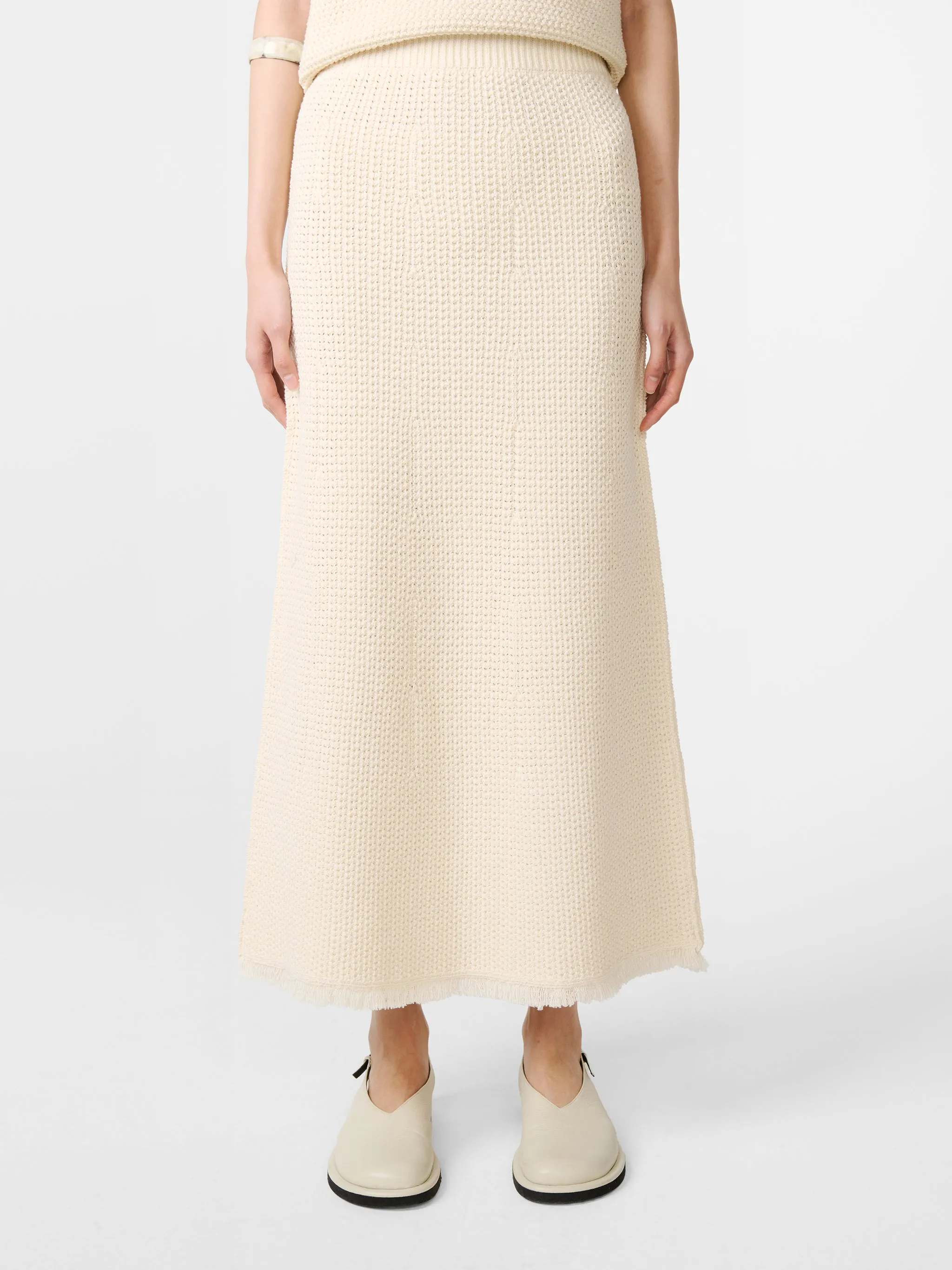 Rye Skirt in Cream sold by Studio Nicholson product image thumbnail 4