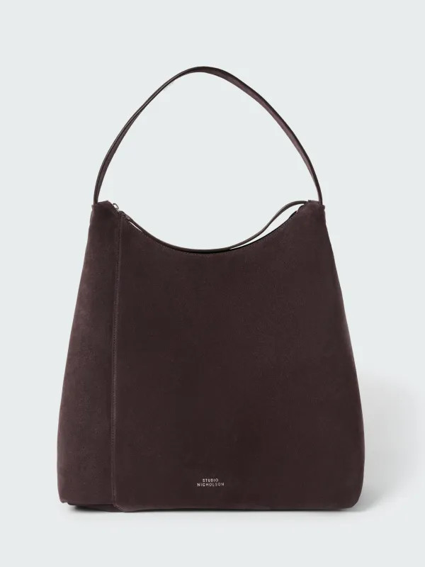 Hobo Type 1 Suede Bag in Conker made by Studio Nicholson
