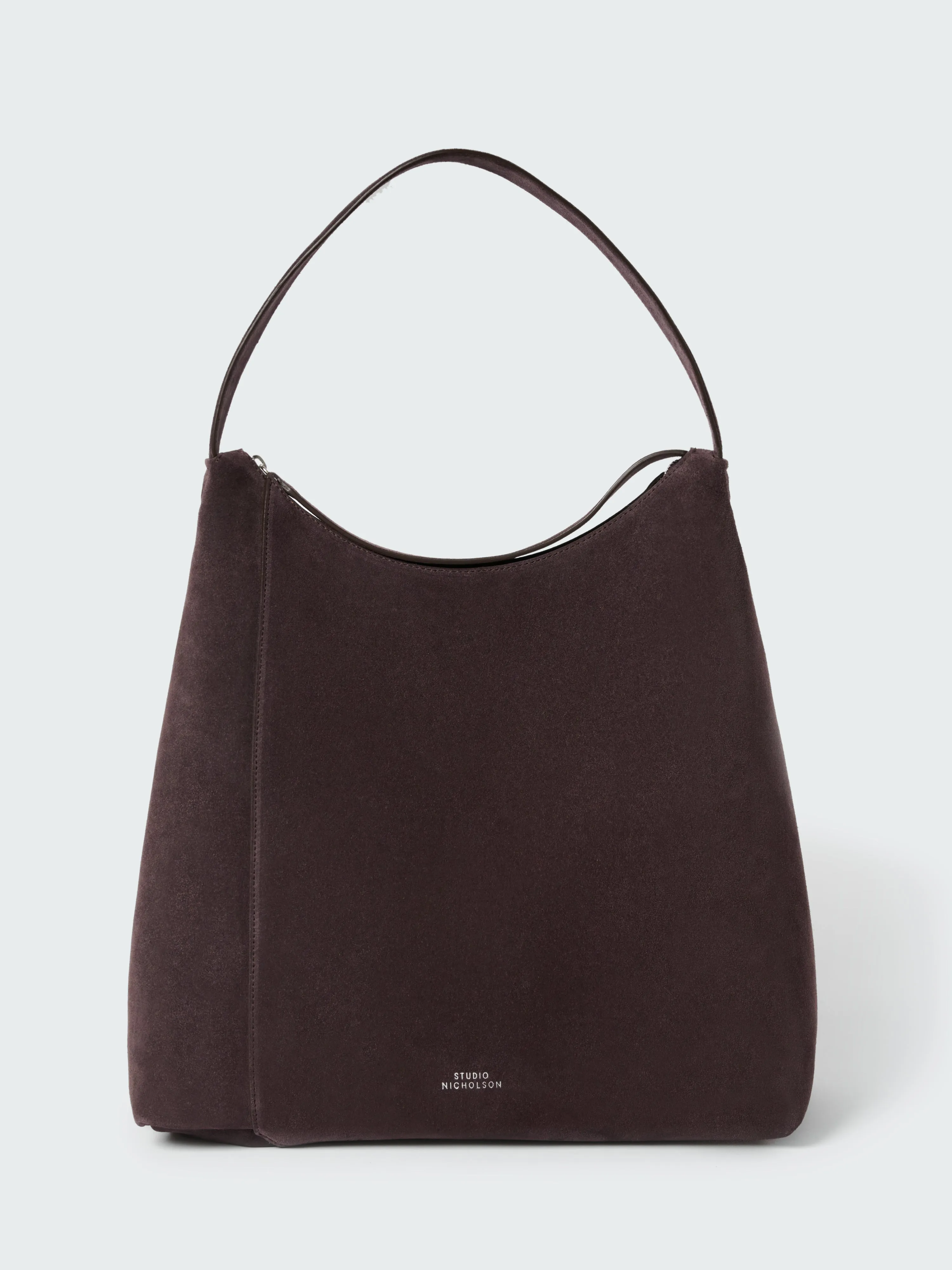 Hobo Type 1 Suede Bag in Conker sold by Studio Nicholson