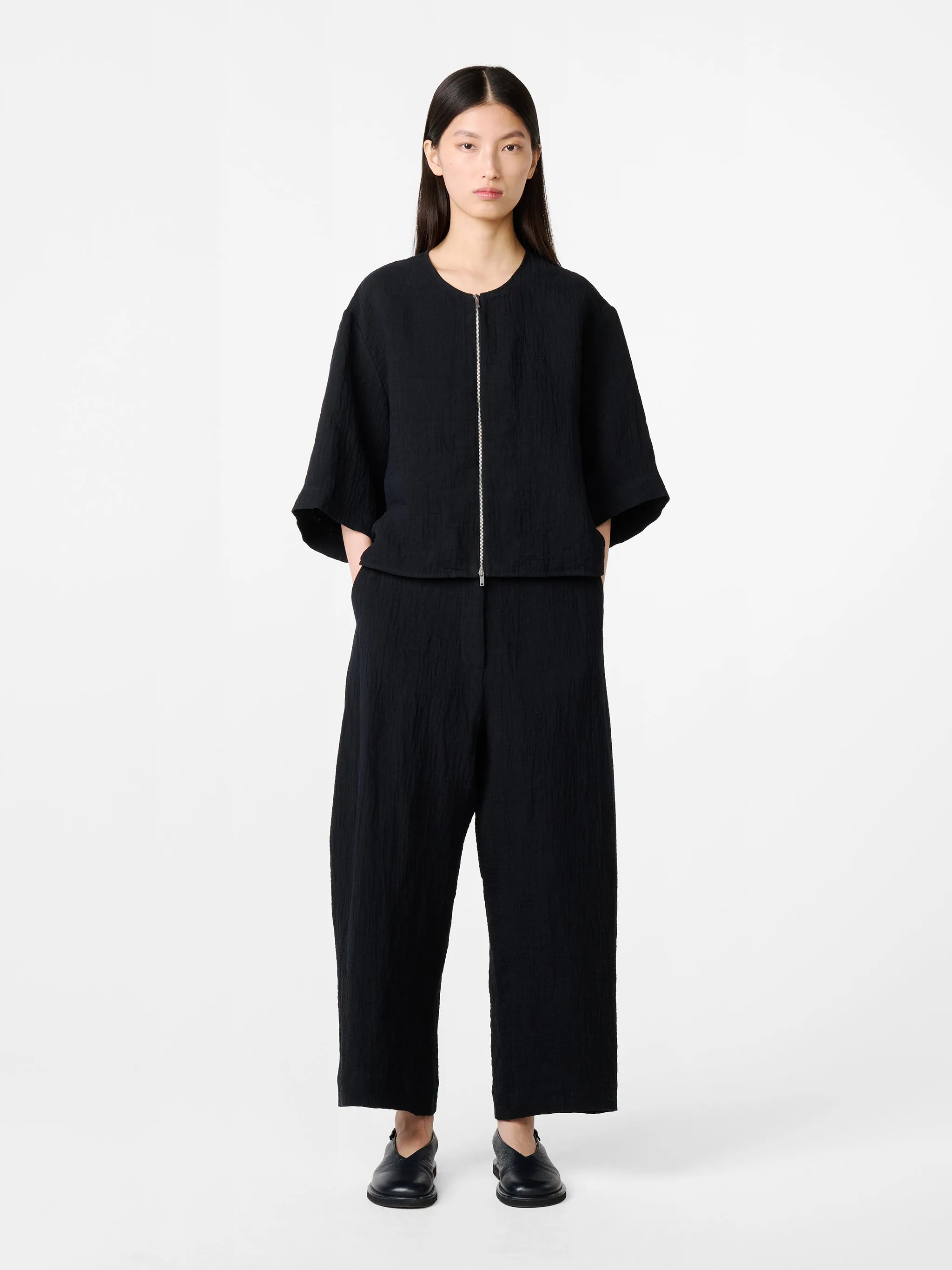 Chalco Linen Pant in Darkest Navy sold by Studio Nicholson