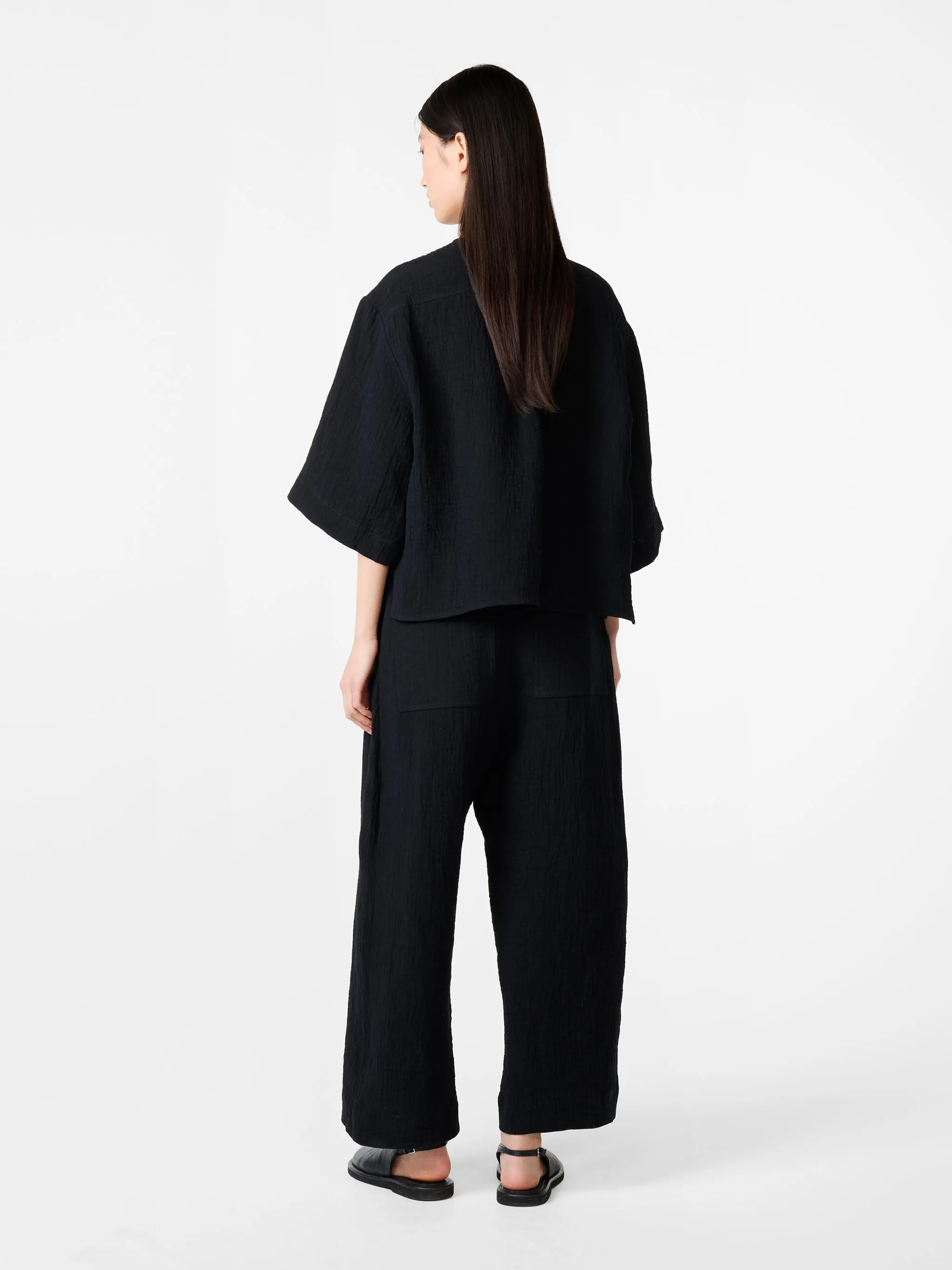 Chalco Linen Pant in Darkest Navy sold by Studio Nicholson product image thumbnail 3
