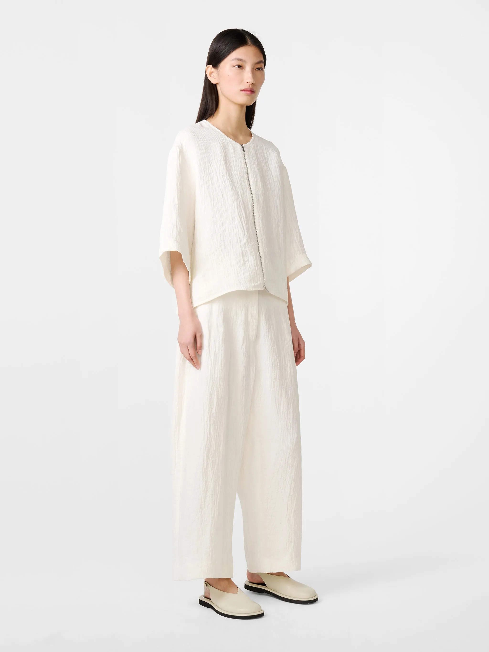 Tuttle Linen Shirt in Parchment sold by Studio Nicholson product image thumbnail 2