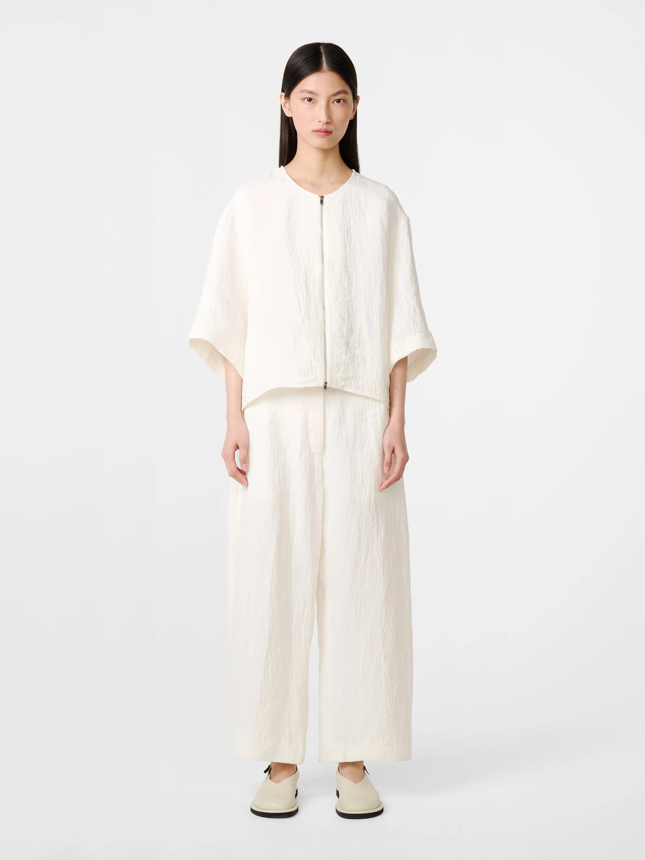 Tuttle Linen Shirt in Parchment sold by Studio Nicholson