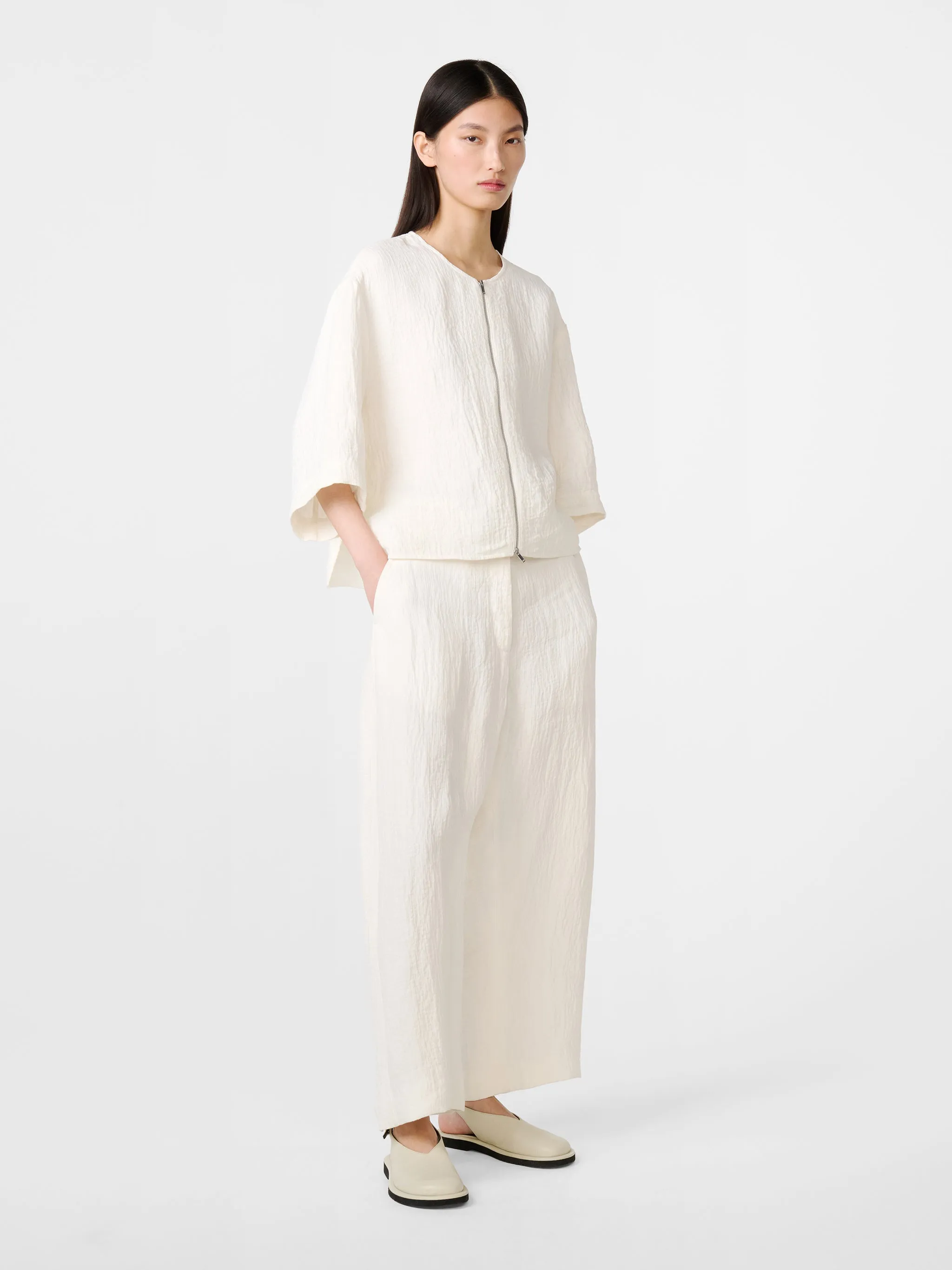 Tuttle Linen Shirt in Parchment sold by Studio Nicholson product image thumbnail 3