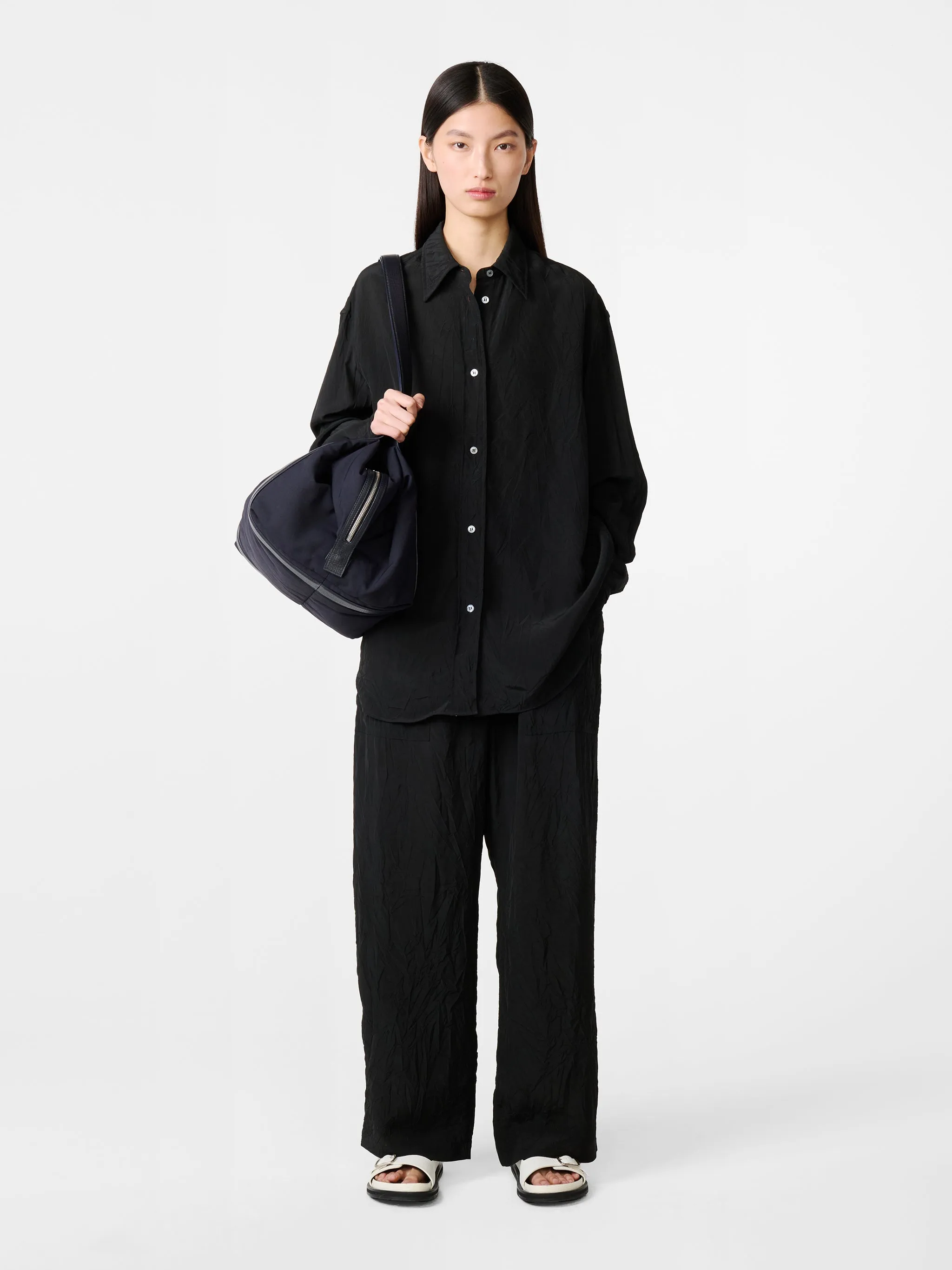 Rouen Shirt in Black sold by Studio Nicholson product image thumbnail 2