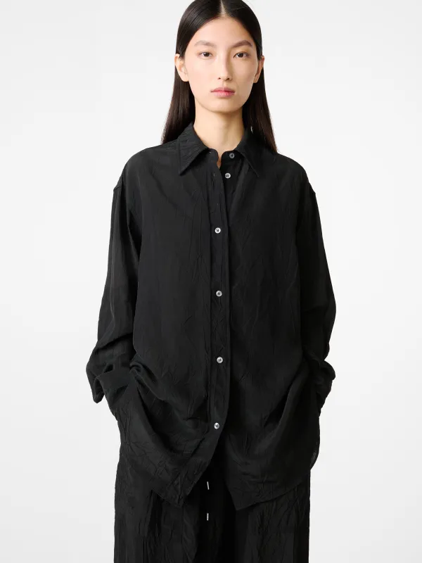 Rouen Shirt in Black sold by Studio Nicholson