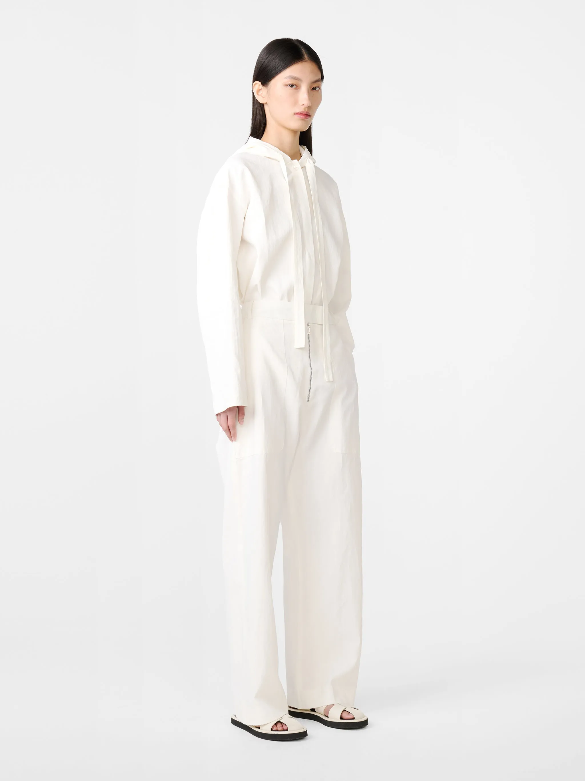 Pravin Linen Pant in Milk sold by Studio Nicholson product image thumbnail 2