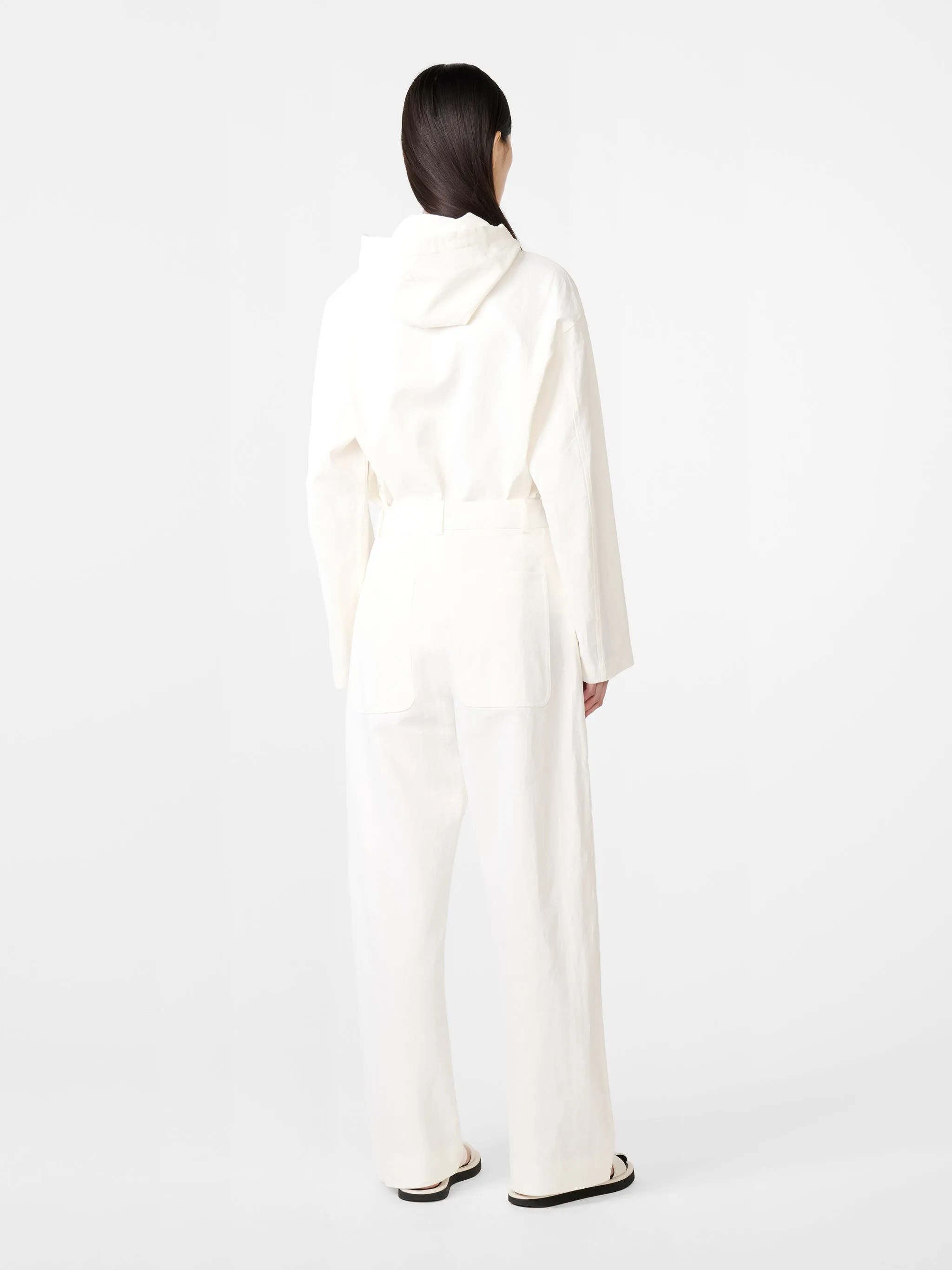 Pravin Linen Pant in Milk sold by Studio Nicholson product image thumbnail 3