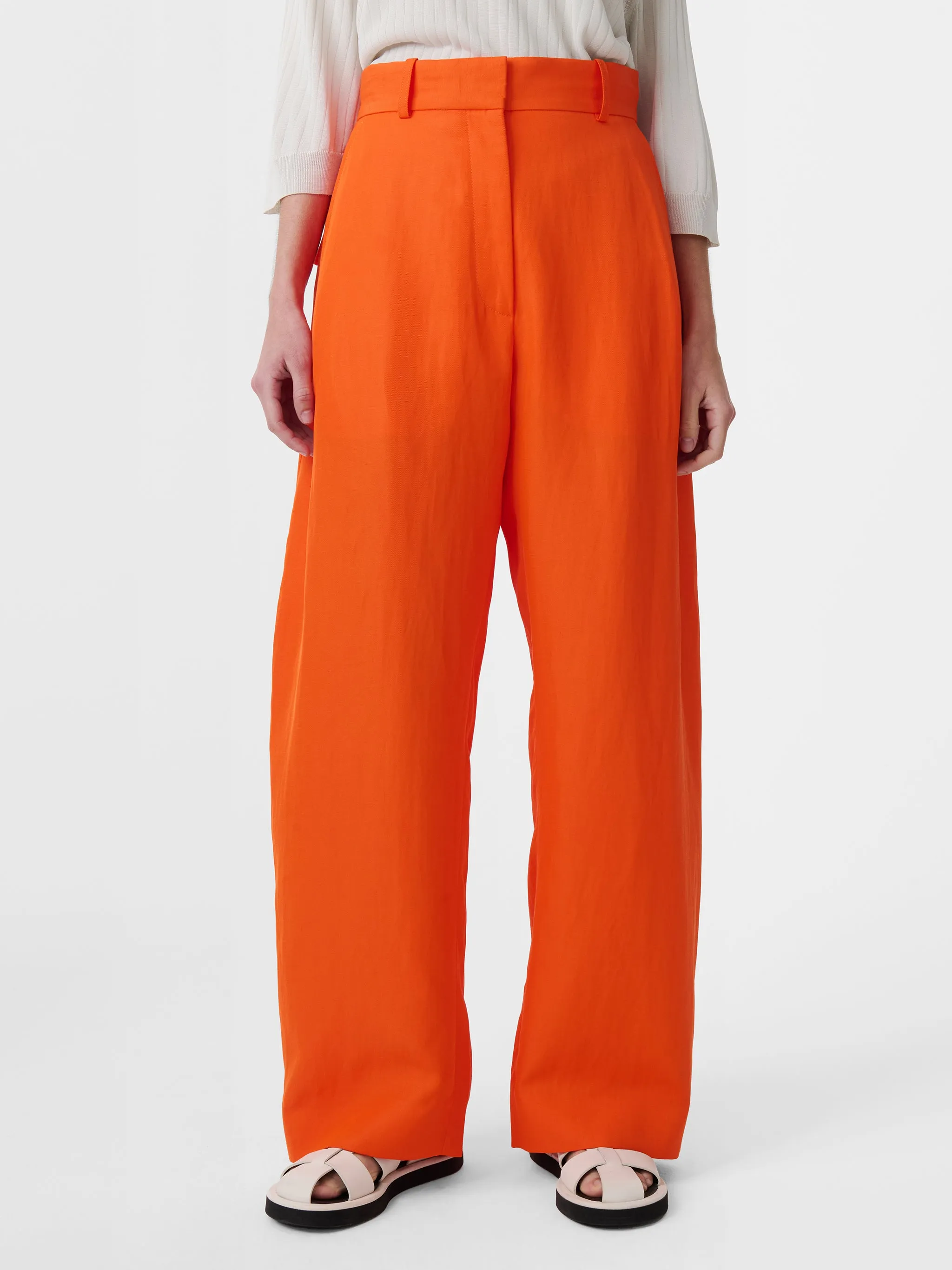 Myers Linen Pant in Clementine sold by Studio Nicholson product image thumbnail 4
