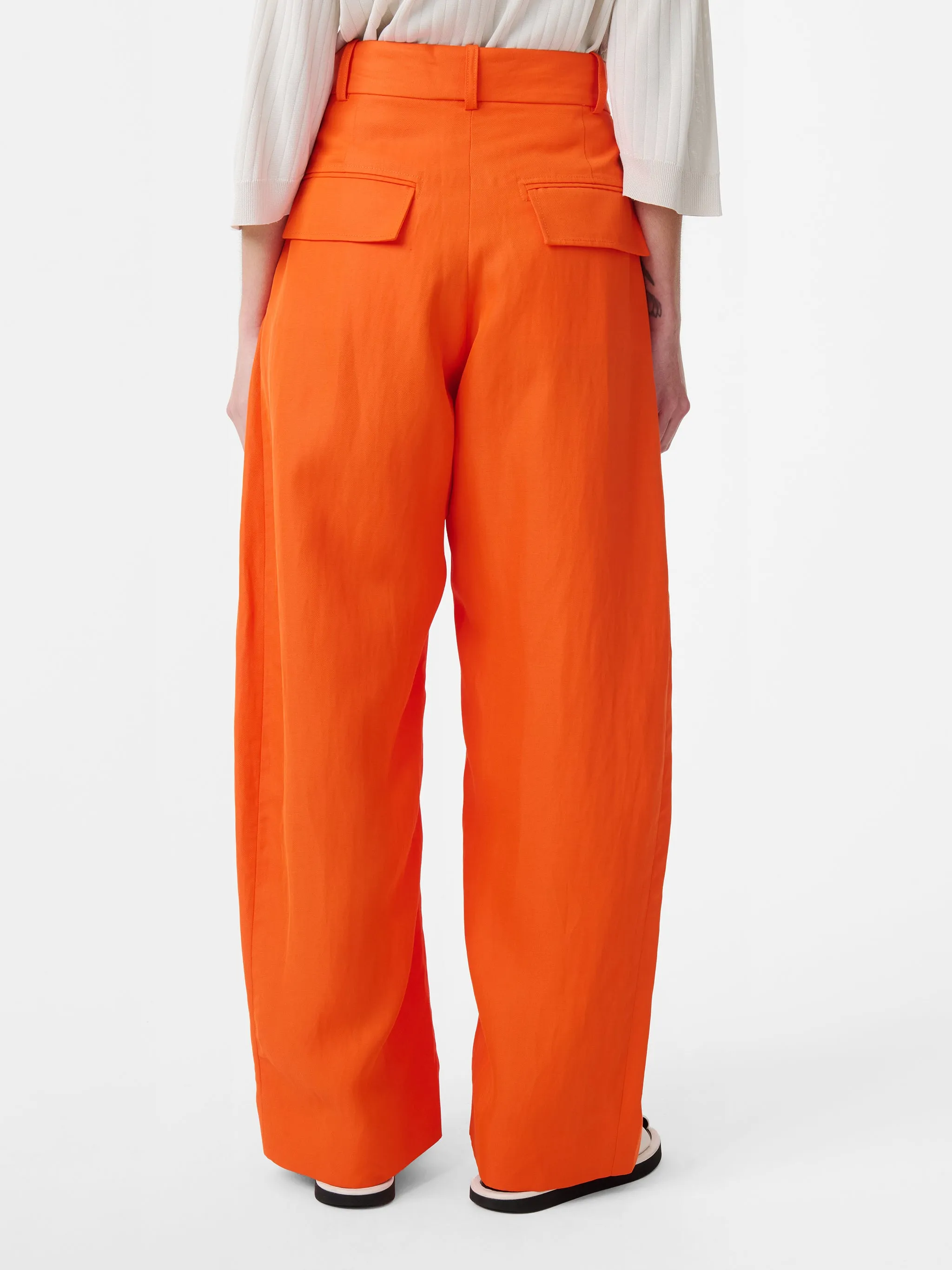 Myers Linen Pant in Clementine sold by Studio Nicholson product image thumbnail 5