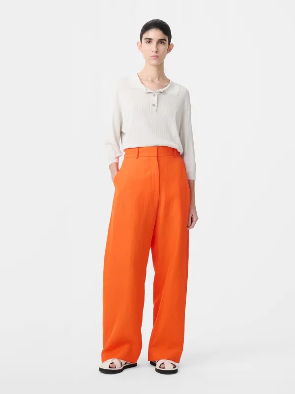 Myers Linen Pant in Clementine sold by Studio Nicholson