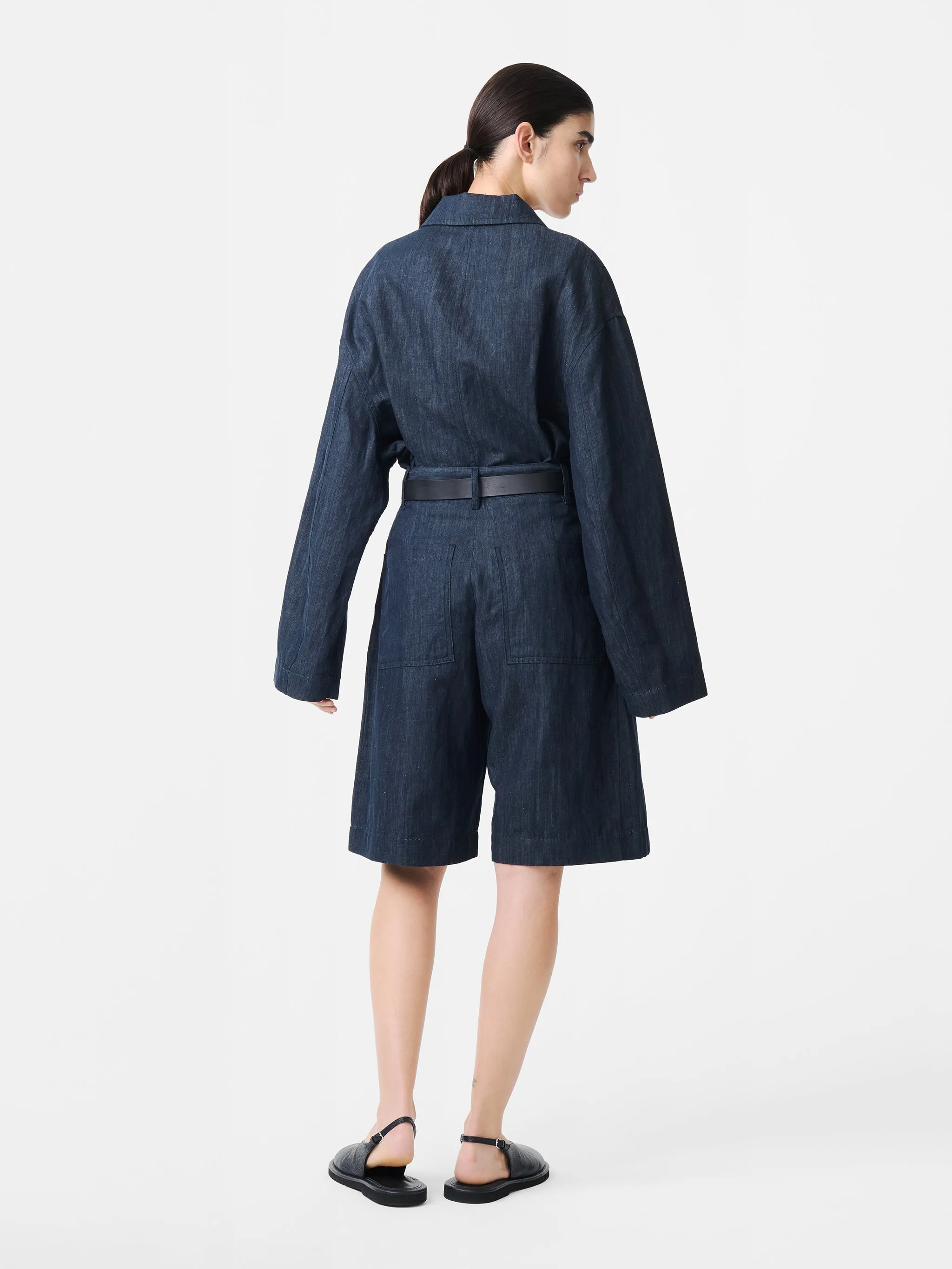 Luna Short in Indigo sold by Studio Nicholson product image thumbnail 4