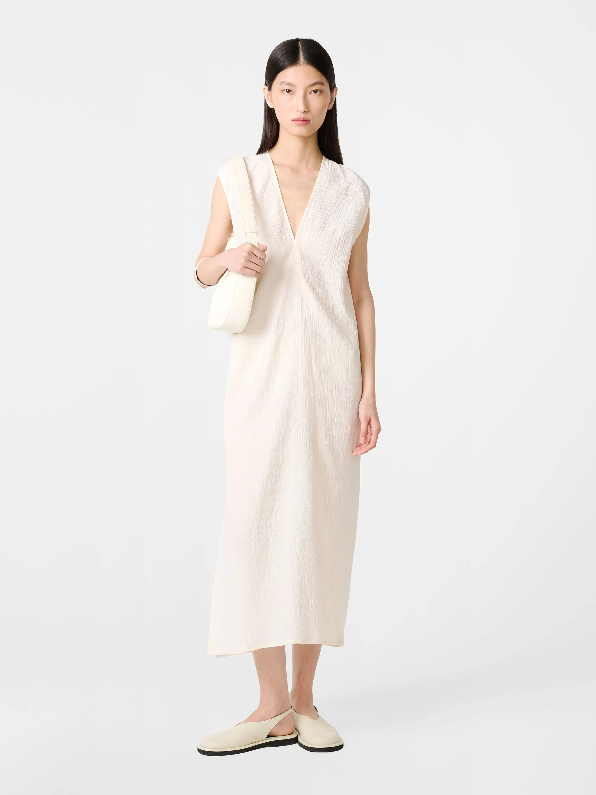 Lise Dress in Milk sold by Studio Nicholson