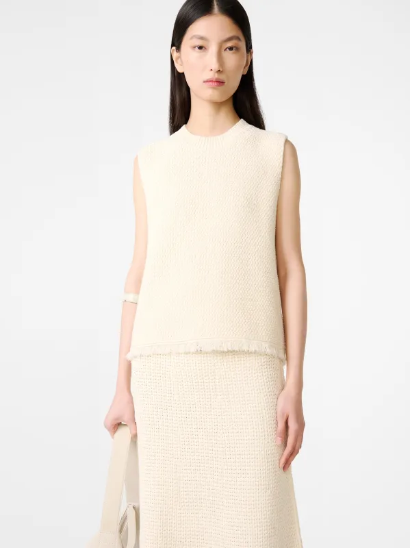 Fray Knit in Cream made by Studio Nicholson
