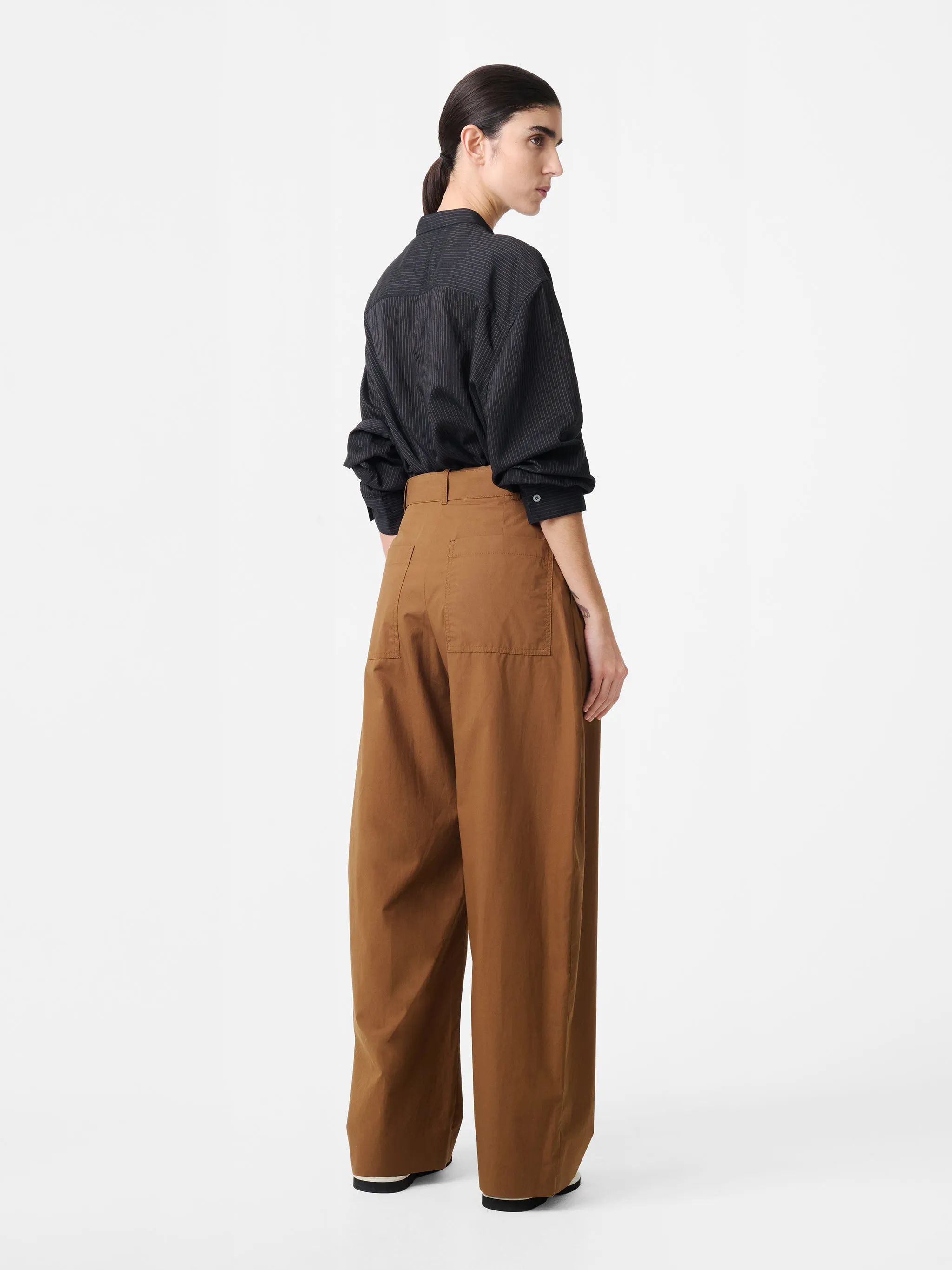 Doring Cotton Pant in Almond sold by Studio Nicholson product image thumbnail 4