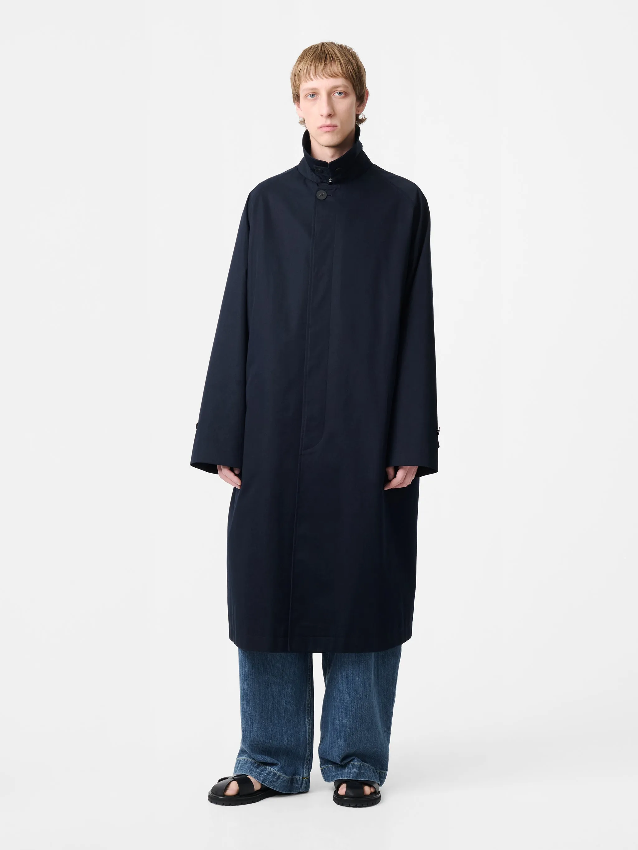 Crowe Coat in Darkest Navy sold by Studio Nicholson product image thumbnail 3