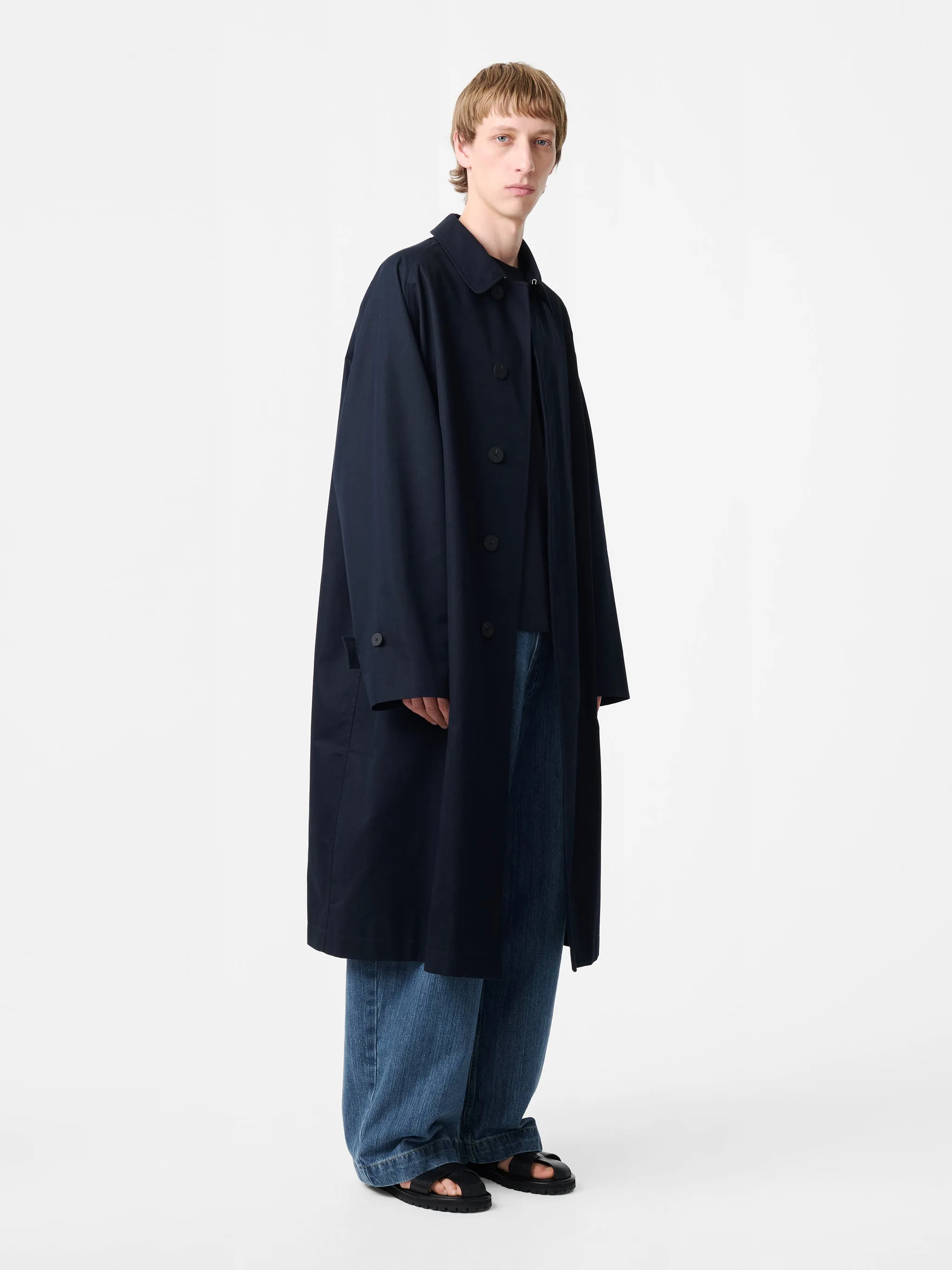 Crowe Coat in Darkest Navy sold by Studio Nicholson product image thumbnail 4