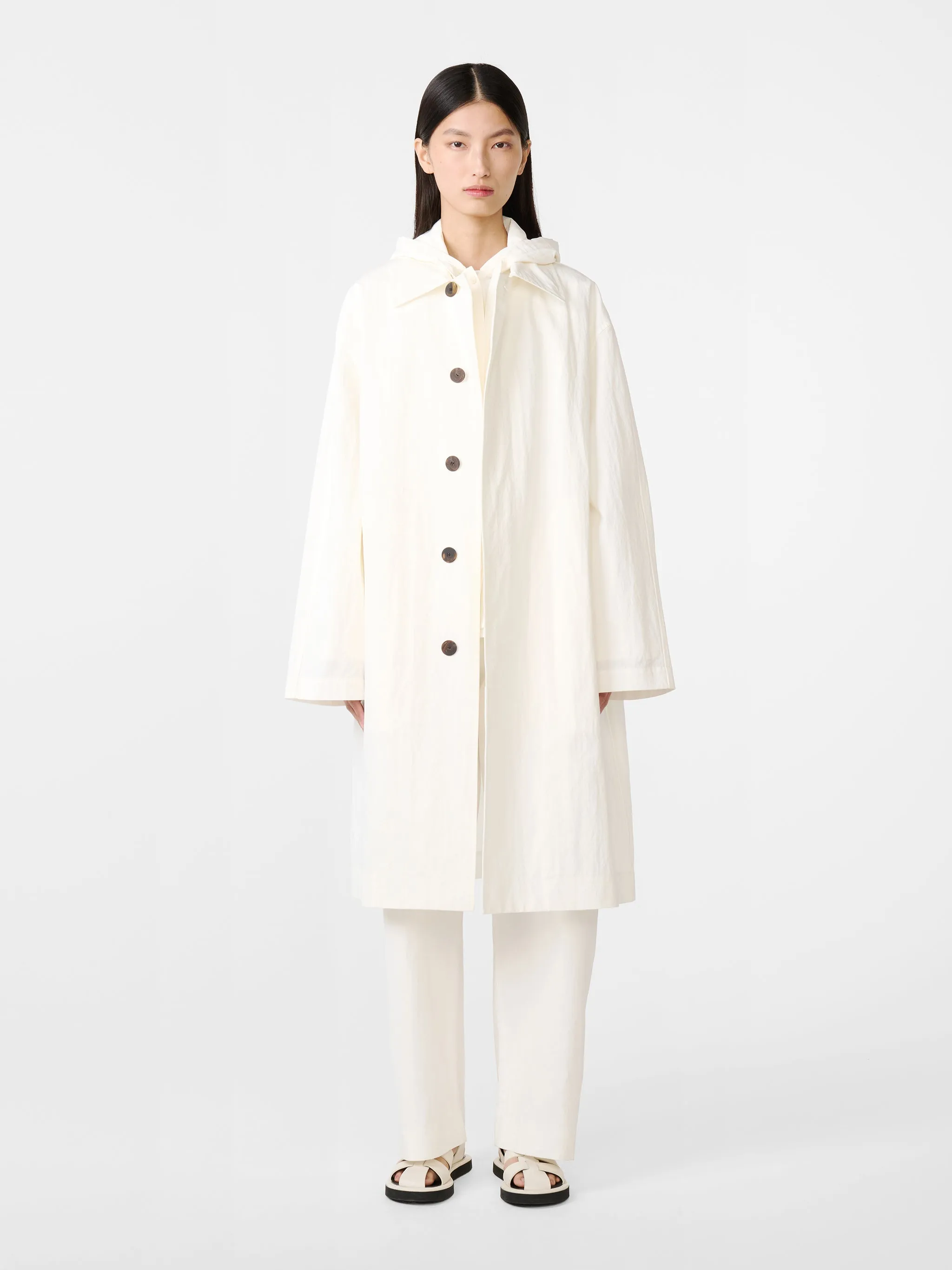 Nevis Coat in Parchment sold by Studio Nicholson product image thumbnail 2