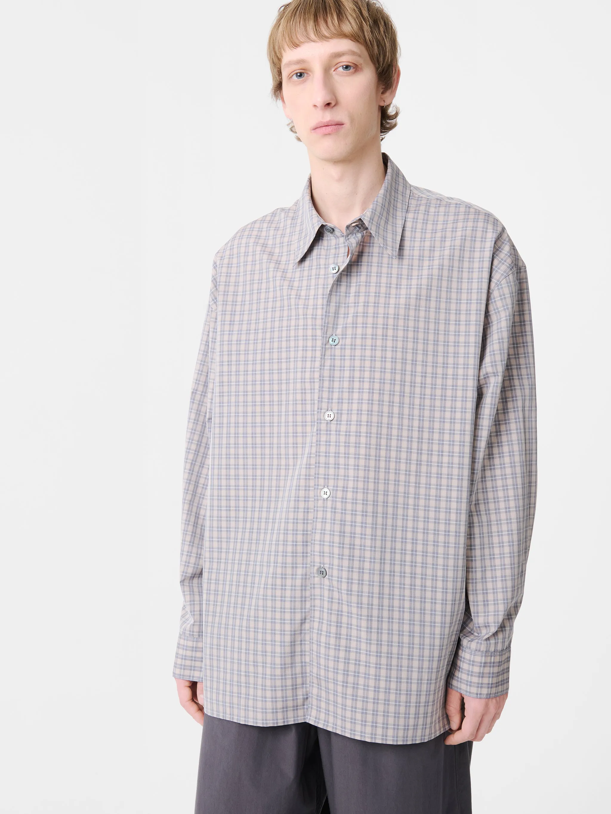 Strike Check Shirt in Multi sold by Studio Nicholson