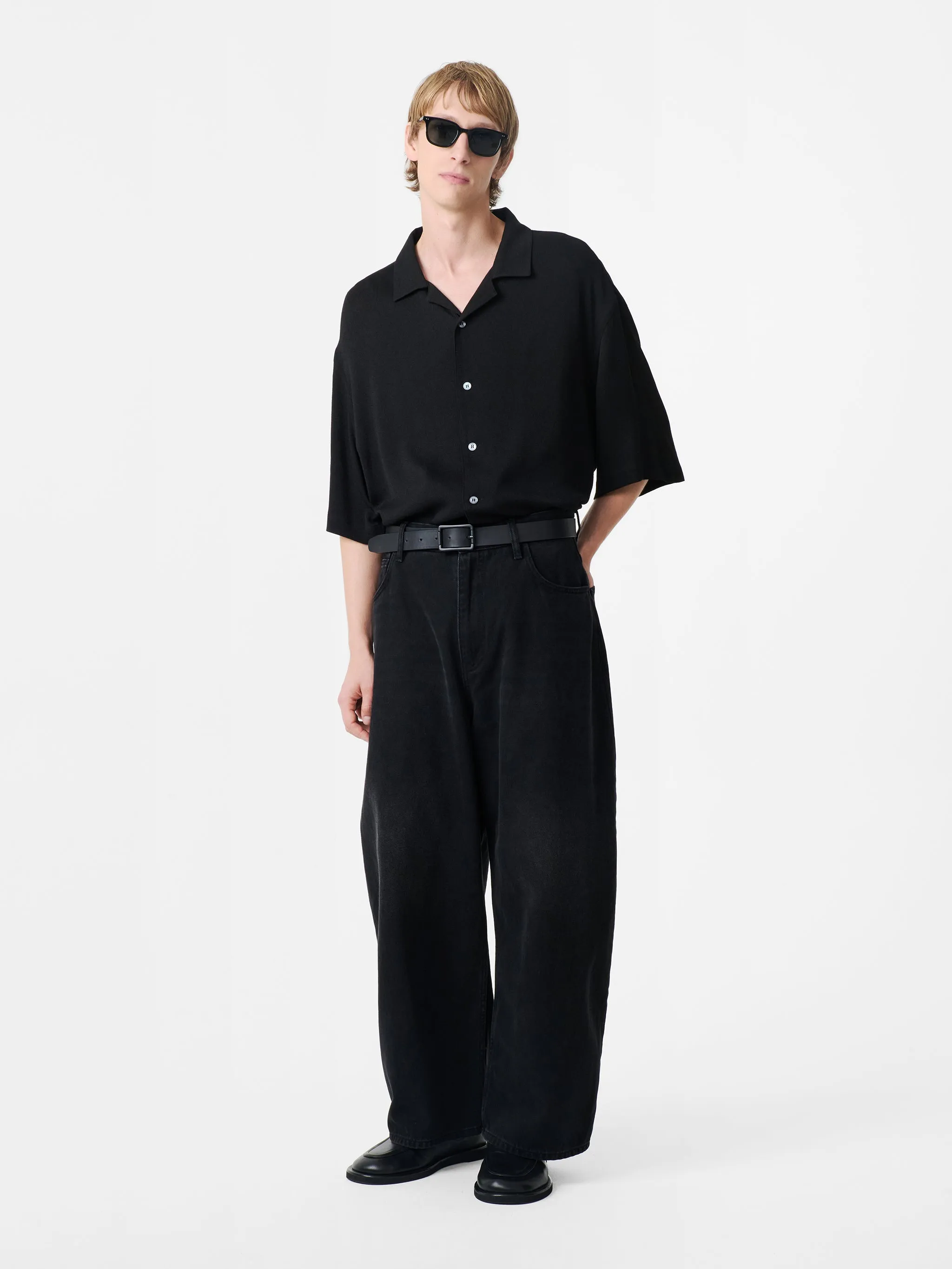 Kline Shirt in Black sold by Studio Nicholson