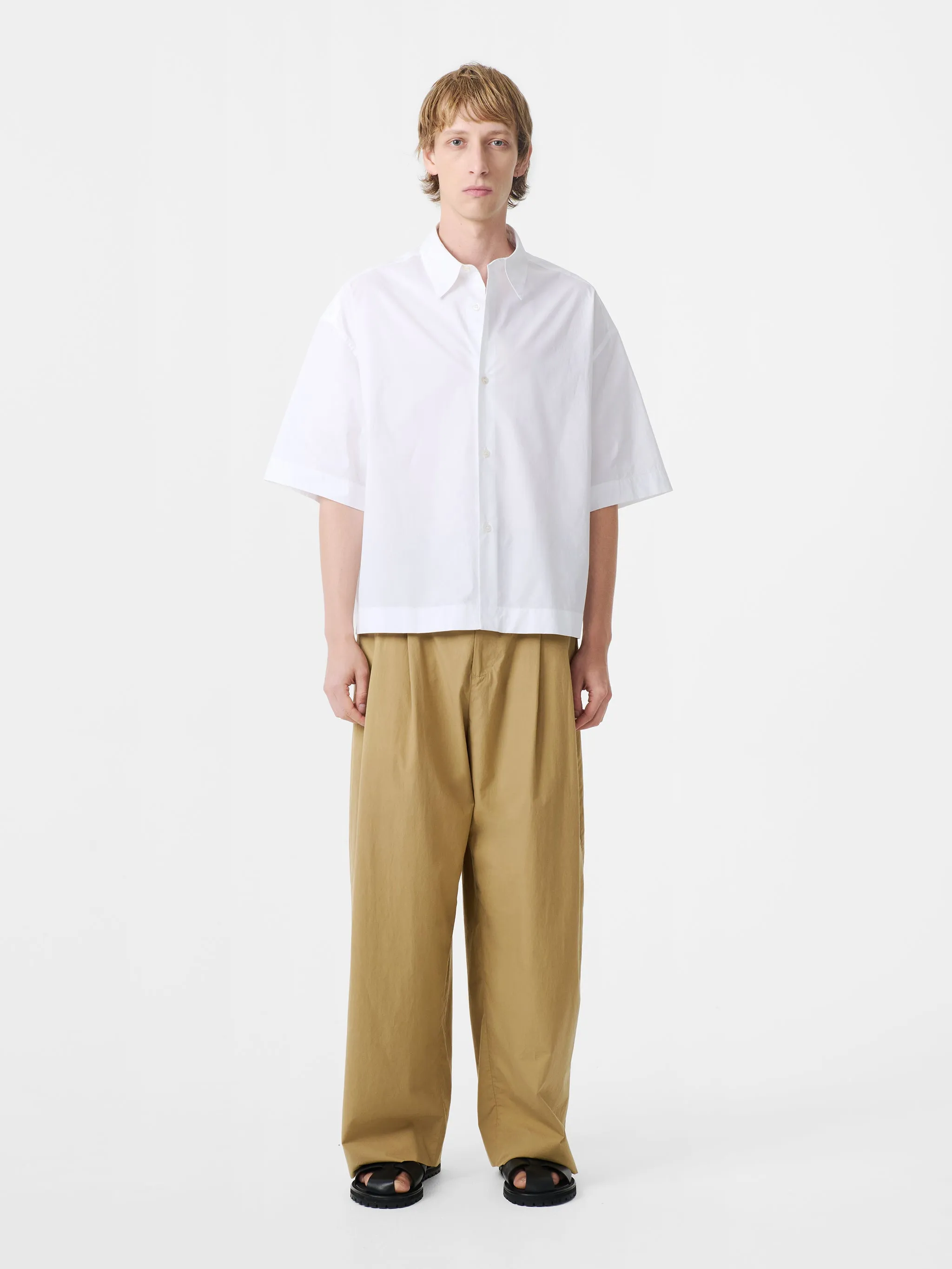 Line Pant in Sand sold by Studio Nicholson