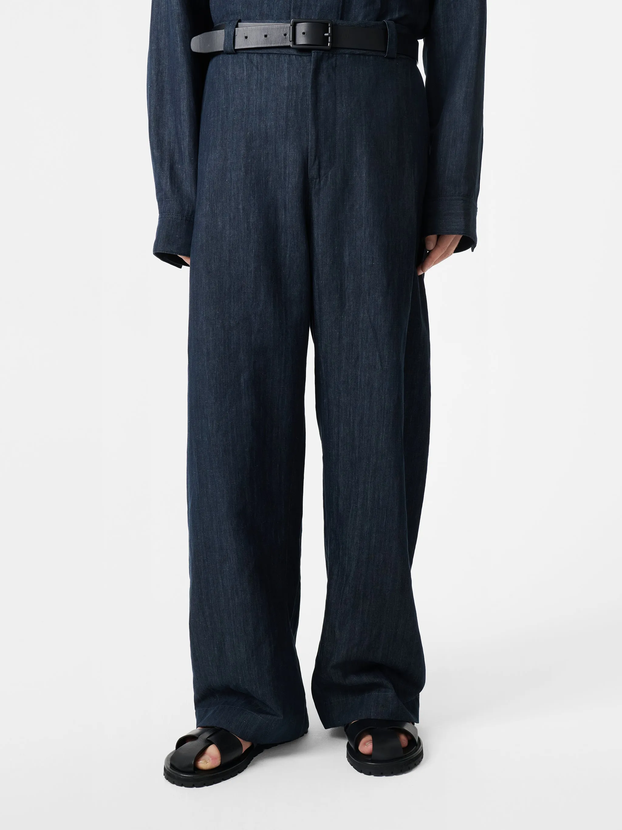 Levy Pant in Indigo sold by Studio Nicholson product image thumbnail 4