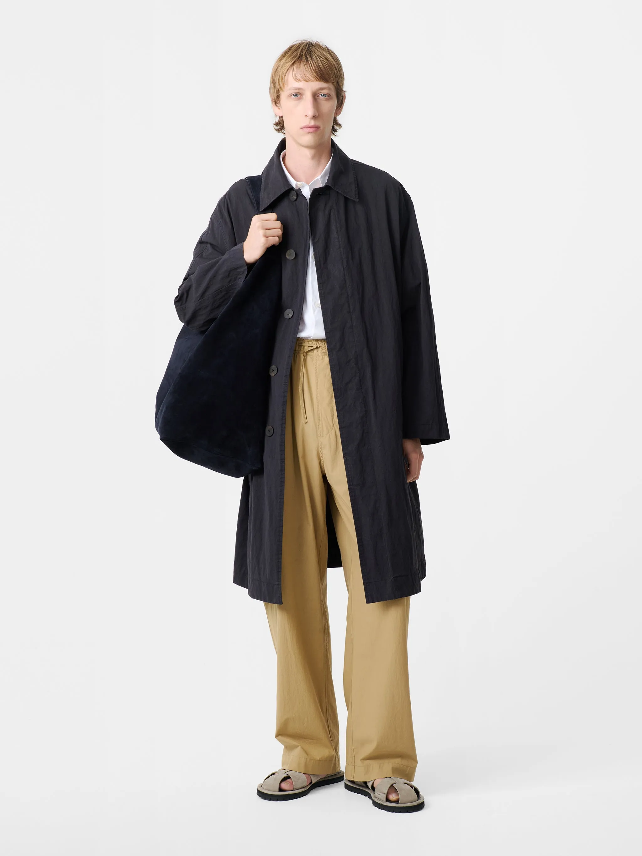 Nevis Coat in Dark Navy sold by Studio Nicholson