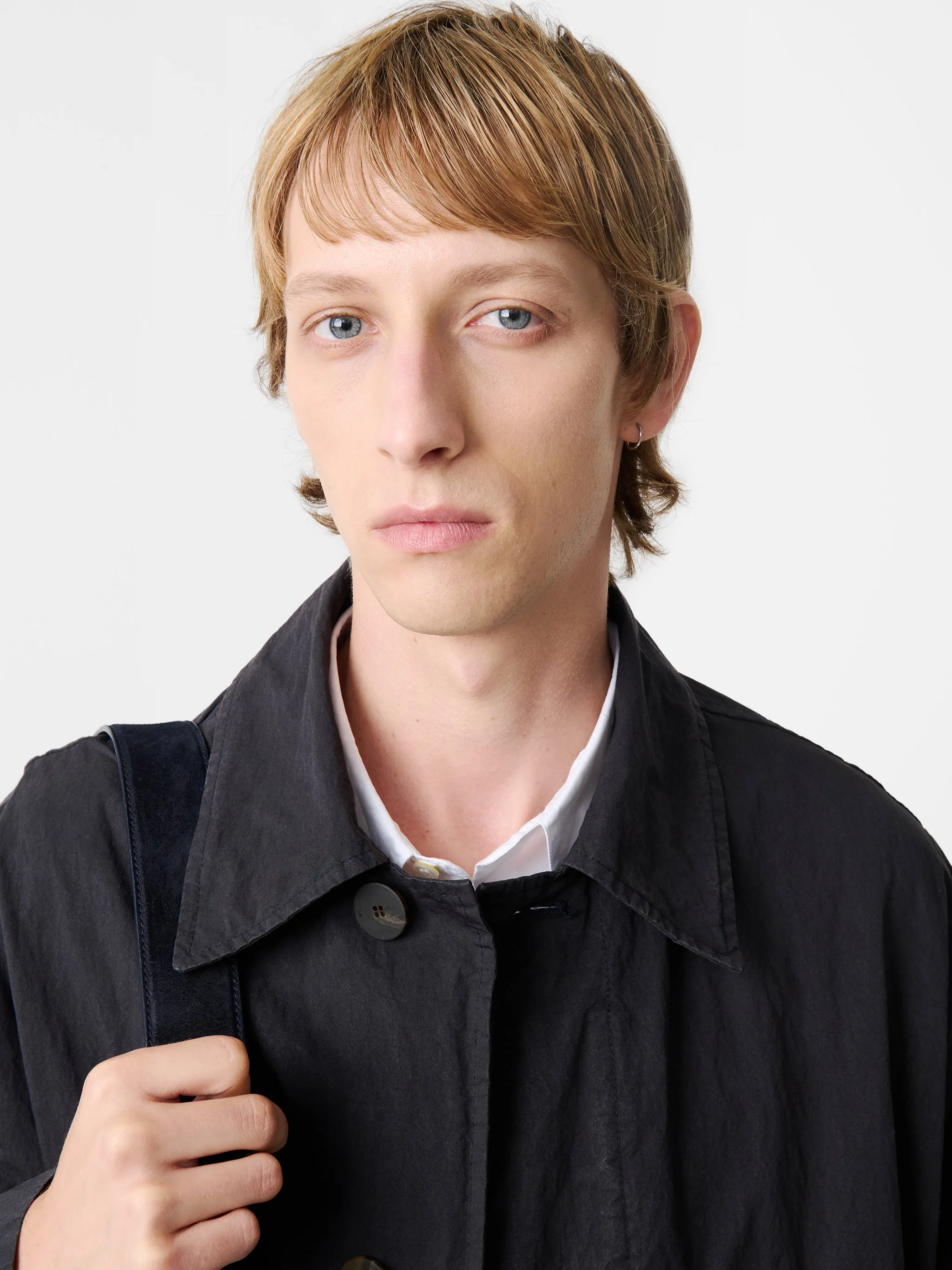 Nevis Coat in Dark Navy sold by Studio Nicholson product image thumbnail 5