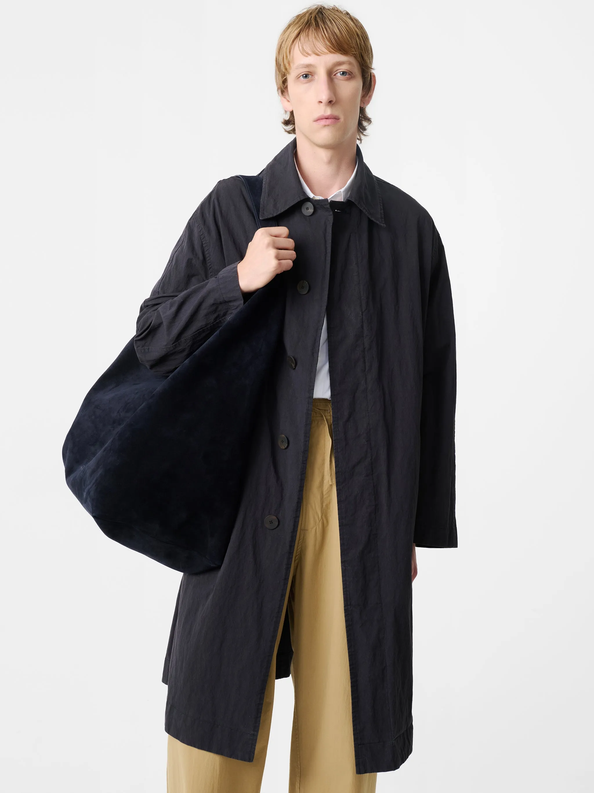 Nevis Coat in Dark Navy sold by Studio Nicholson product image thumbnail 3