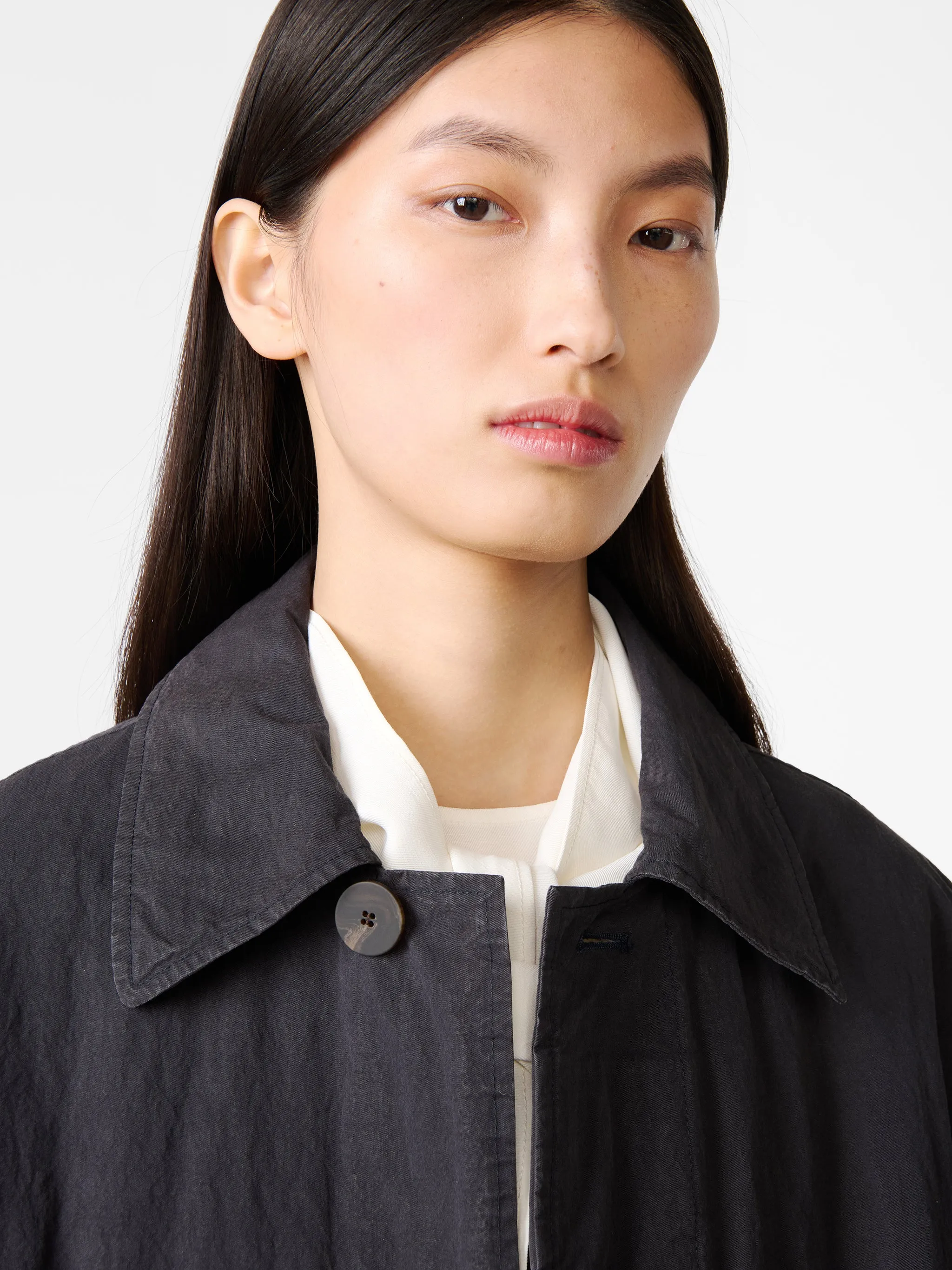 Nevis Coat in Dark Navy sold by Studio Nicholson product image thumbnail 4