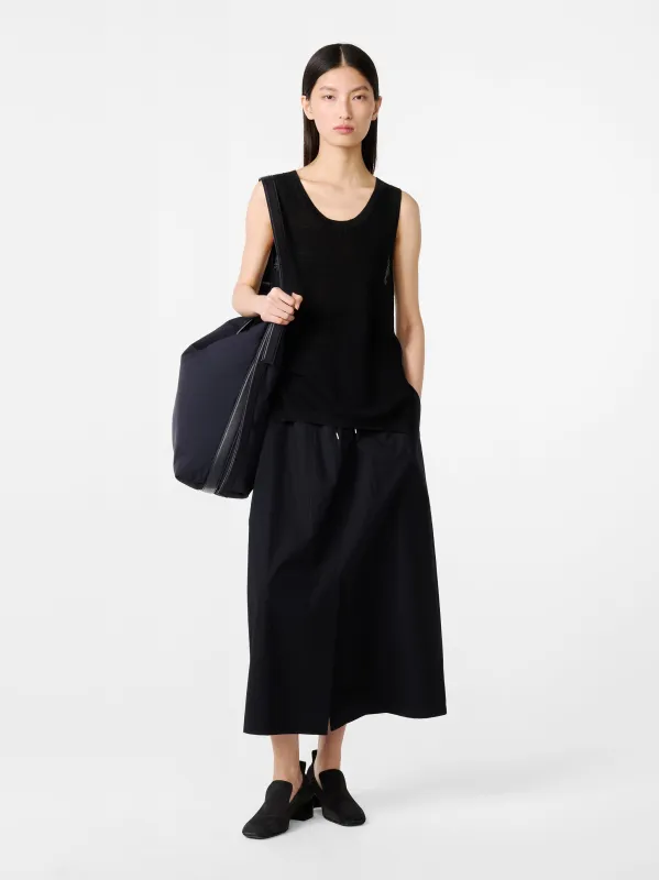Cilla Top in Black sold by Studio Nicholson