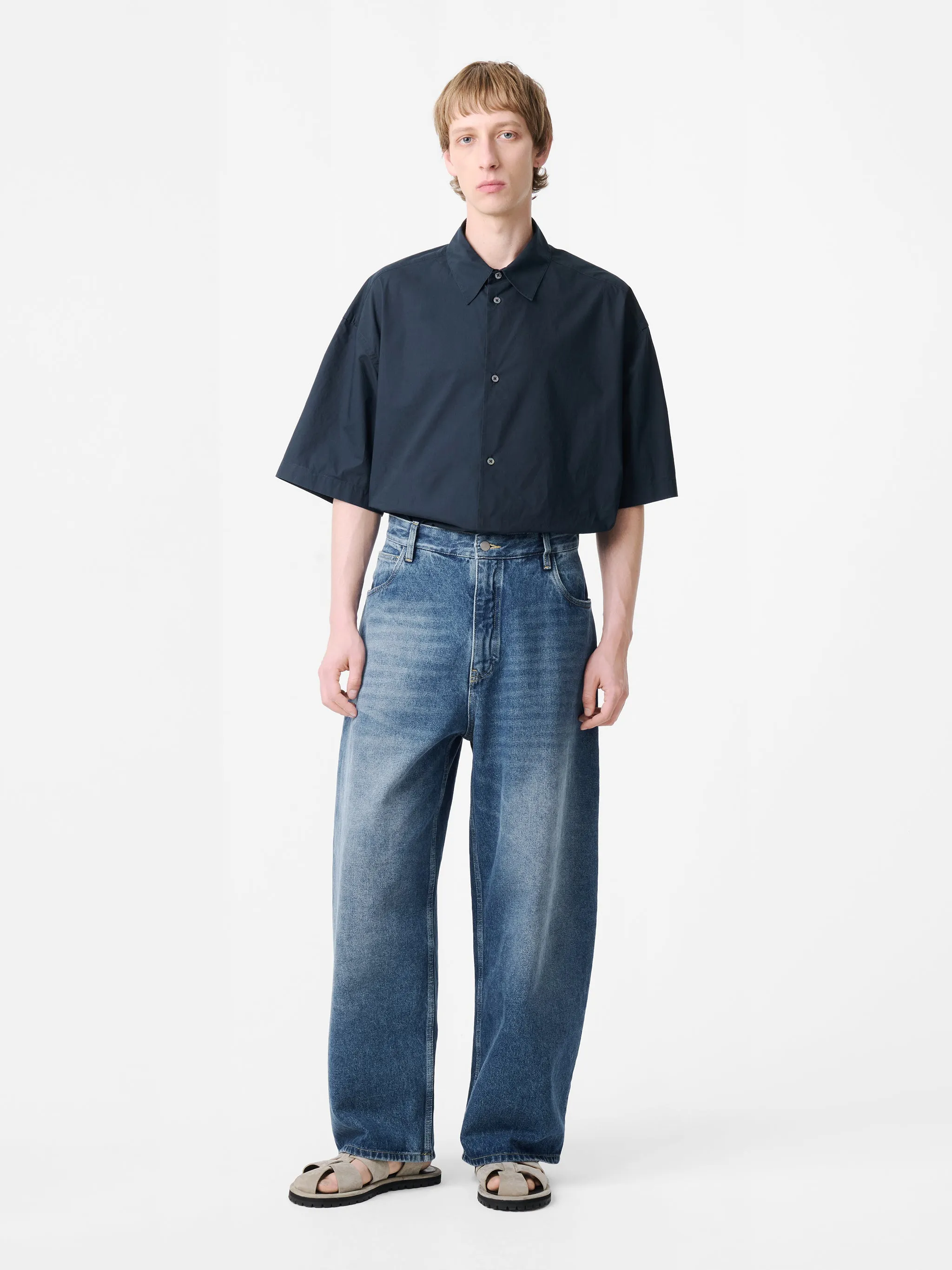 Sanko Shirt in Darkest Navy sold by Studio Nicholson product image thumbnail 2